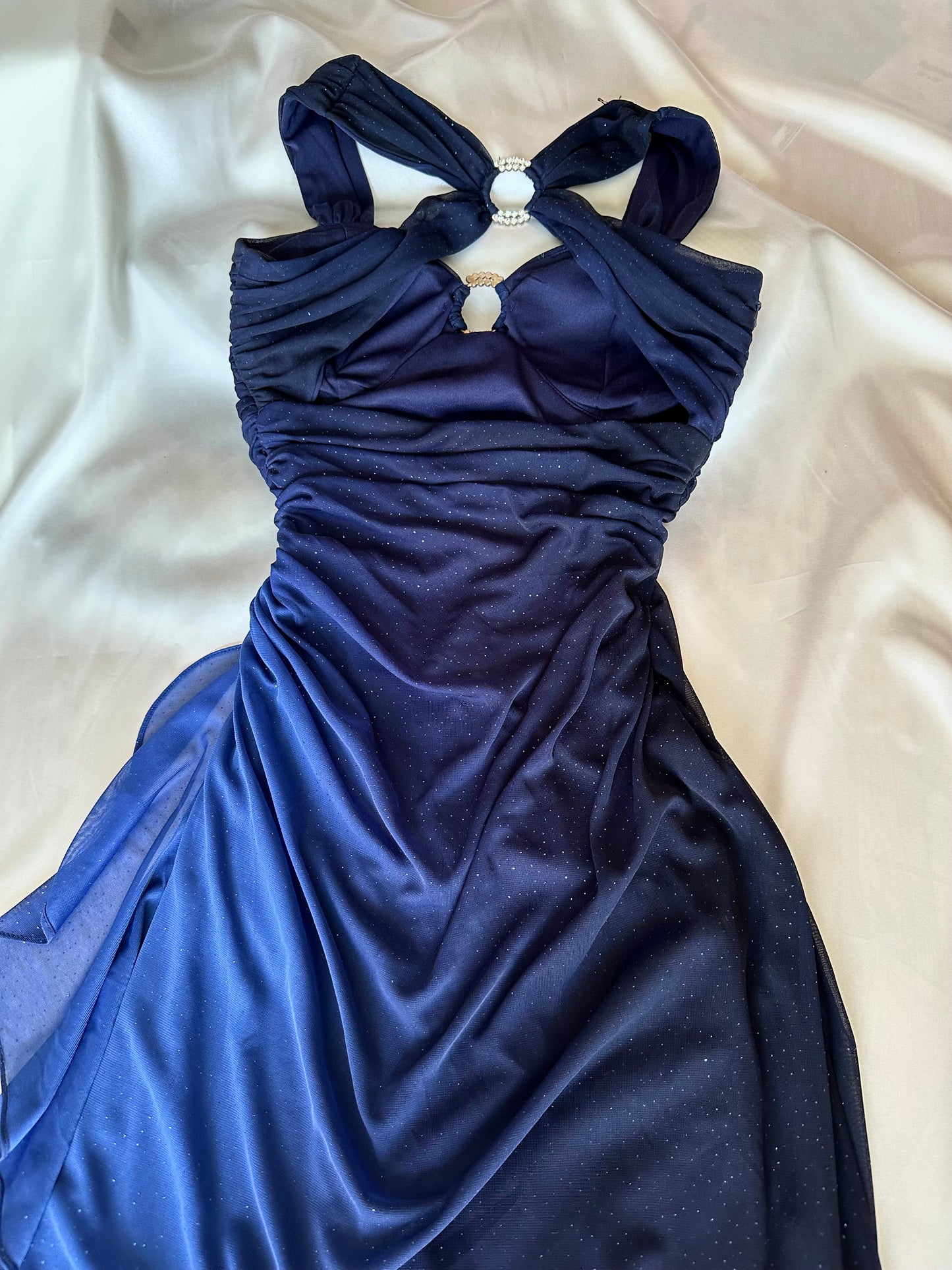 Sparkly Ombre Blue Vintage Dress