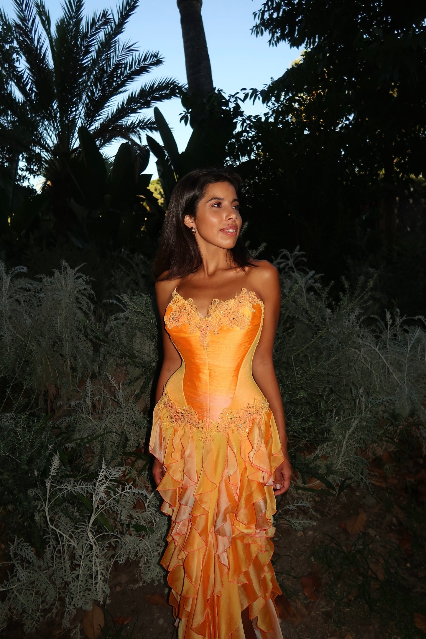 Catwalk Collection London Orange Corset Dress