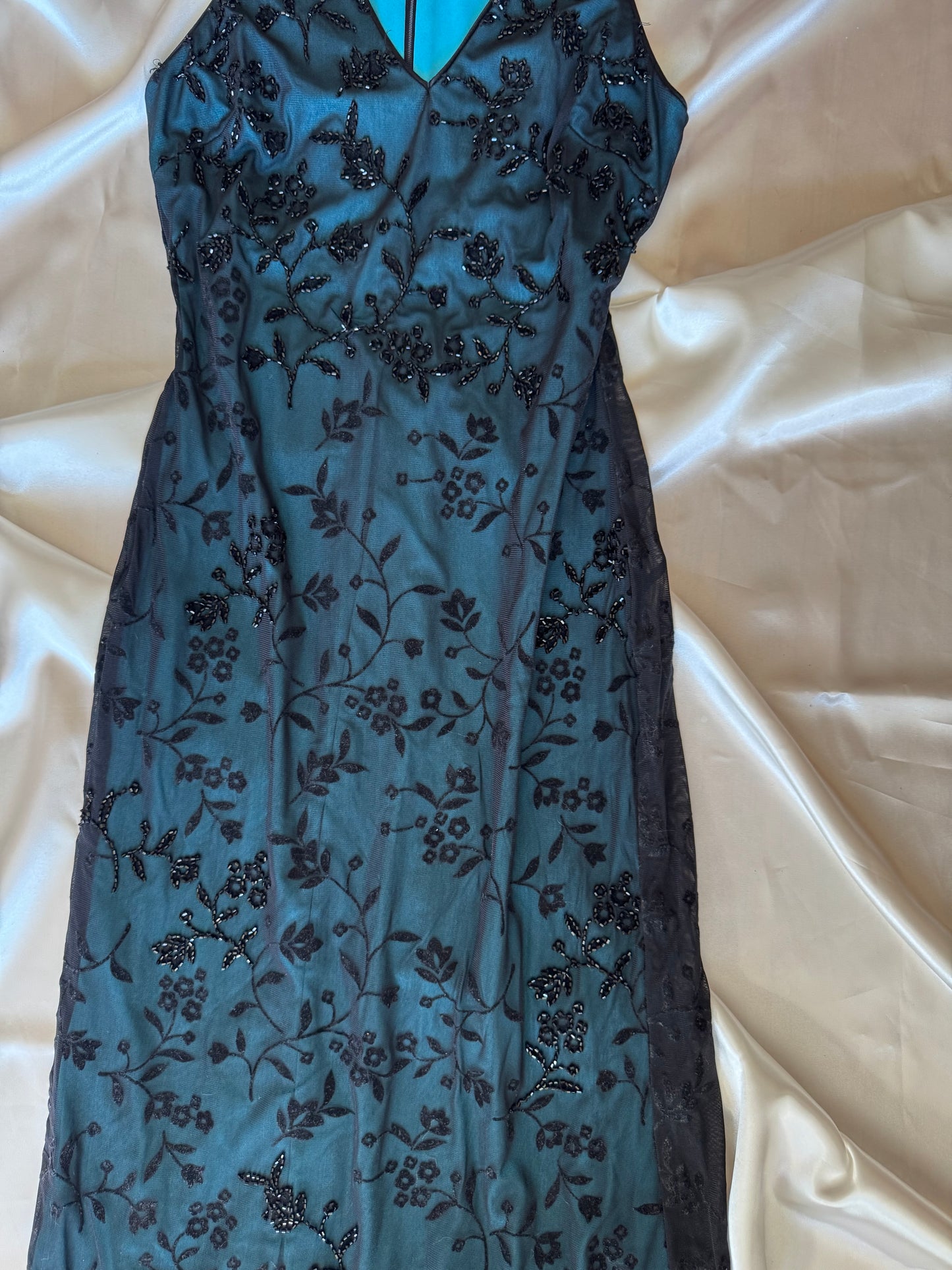 Blue & Black Gothic Vintage Dress