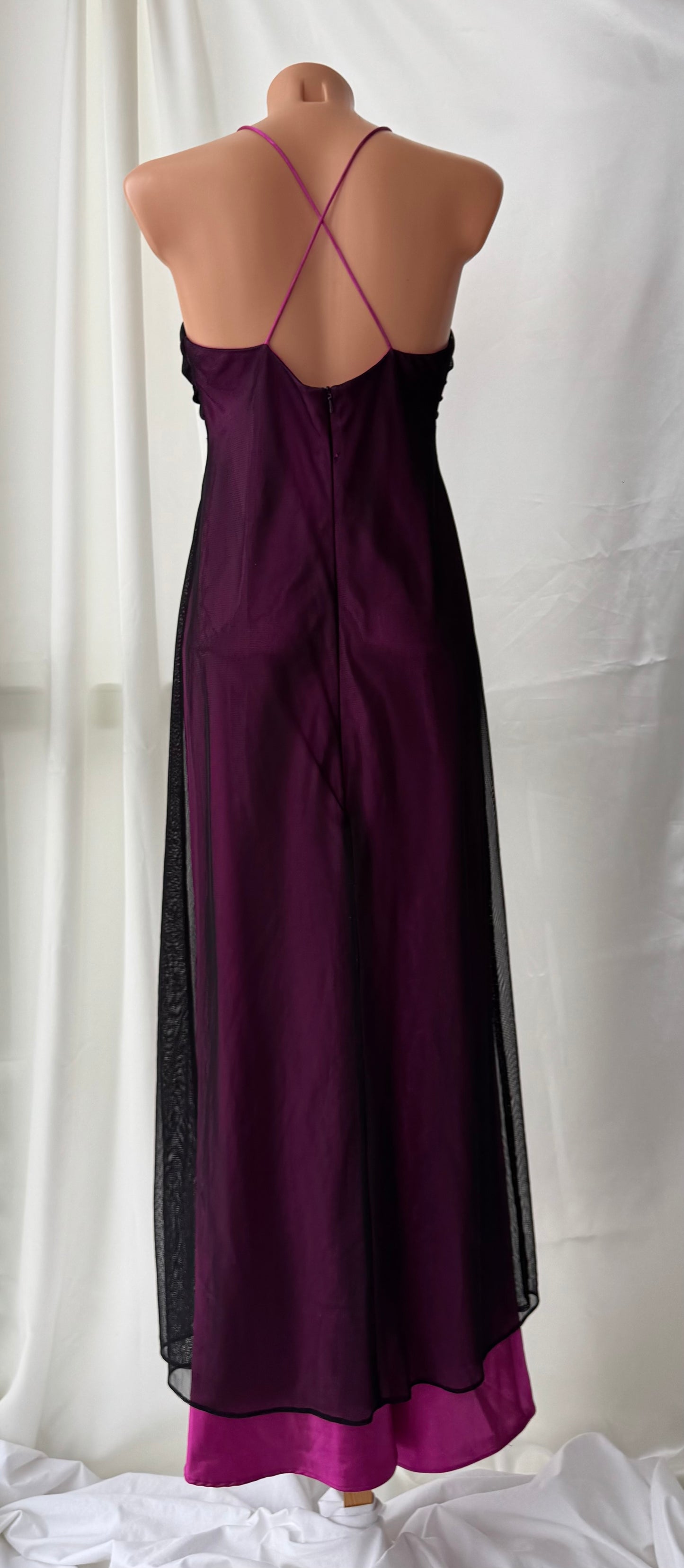 Gorgeous Purple Butterfly Vintage Royal Gown