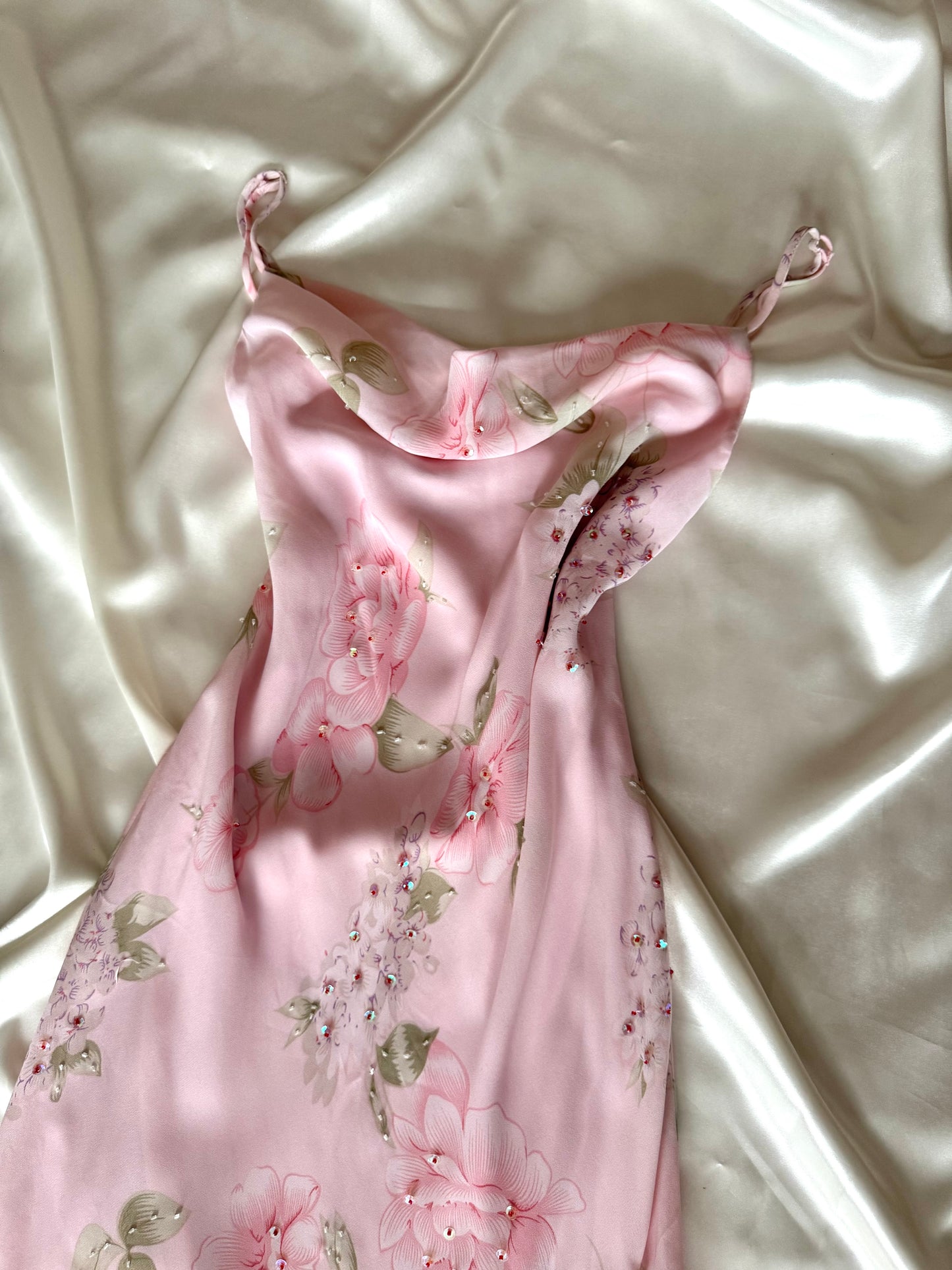 Gorgeous Pink Floral Vintage Dress