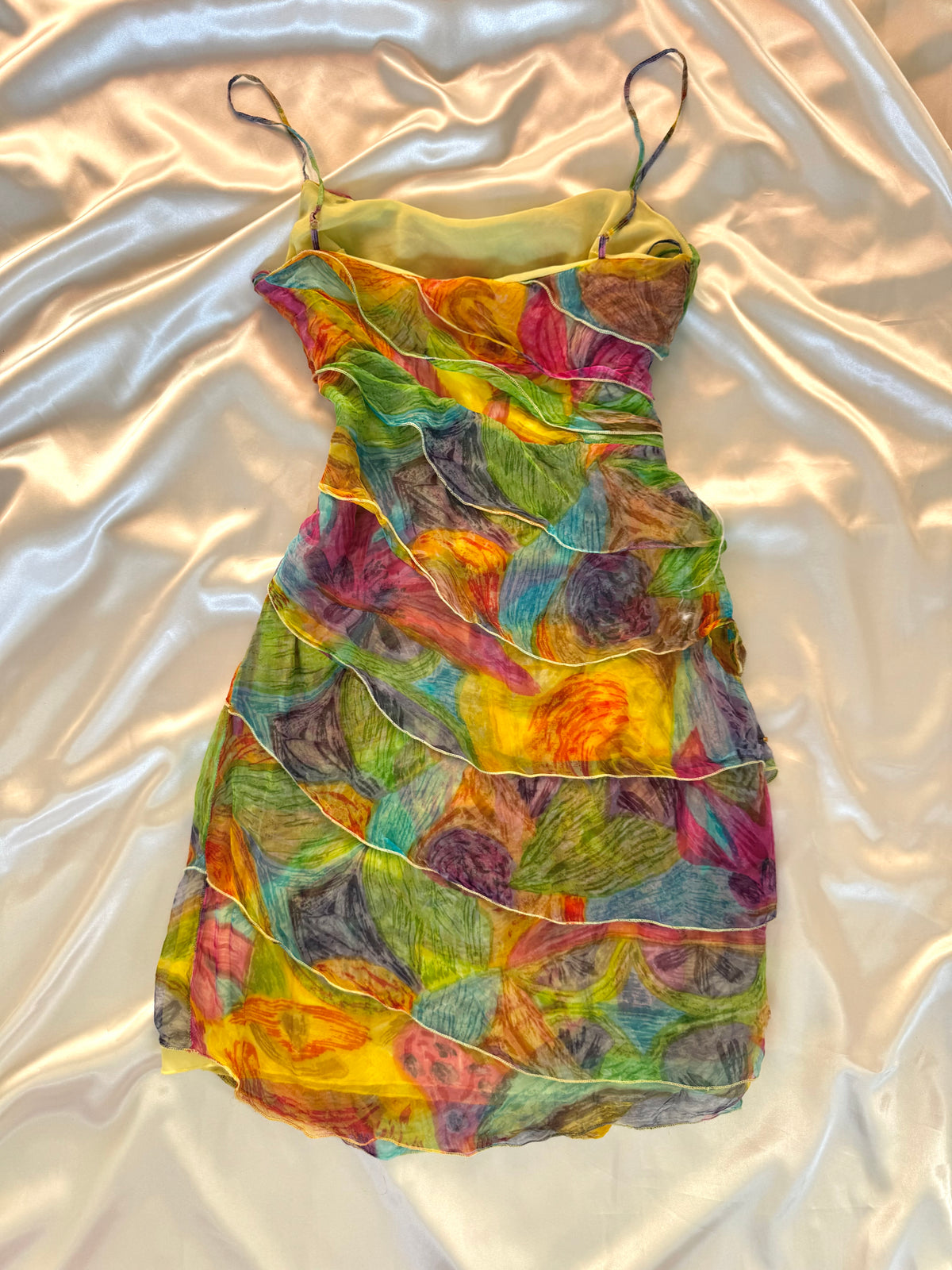 Colorful Floral Mini Rene Derhy Vintage dress