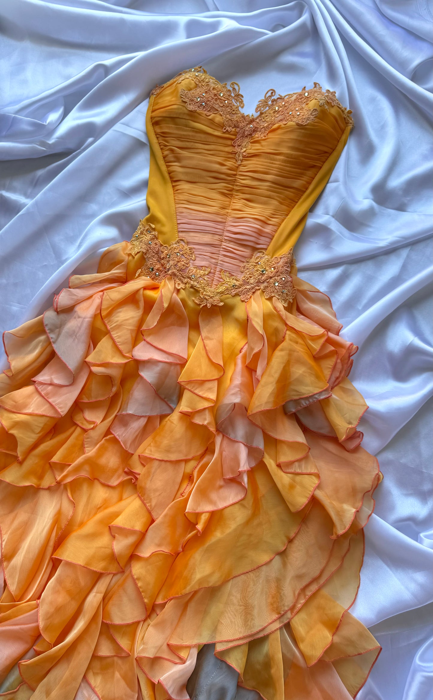 Catwalk Collection London Orange Corset Dress