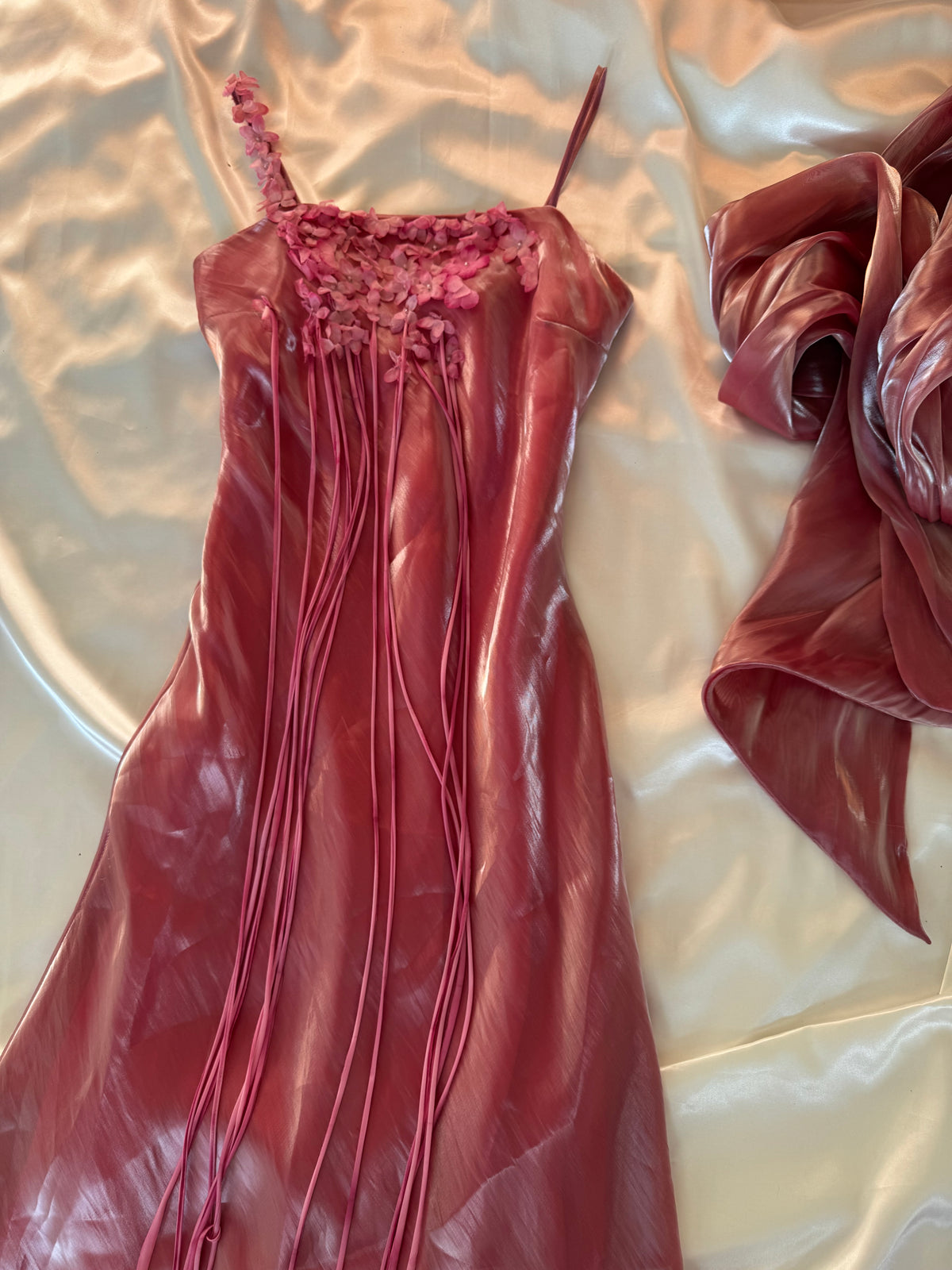 Gorgeous Pink Floral Vintage Dress