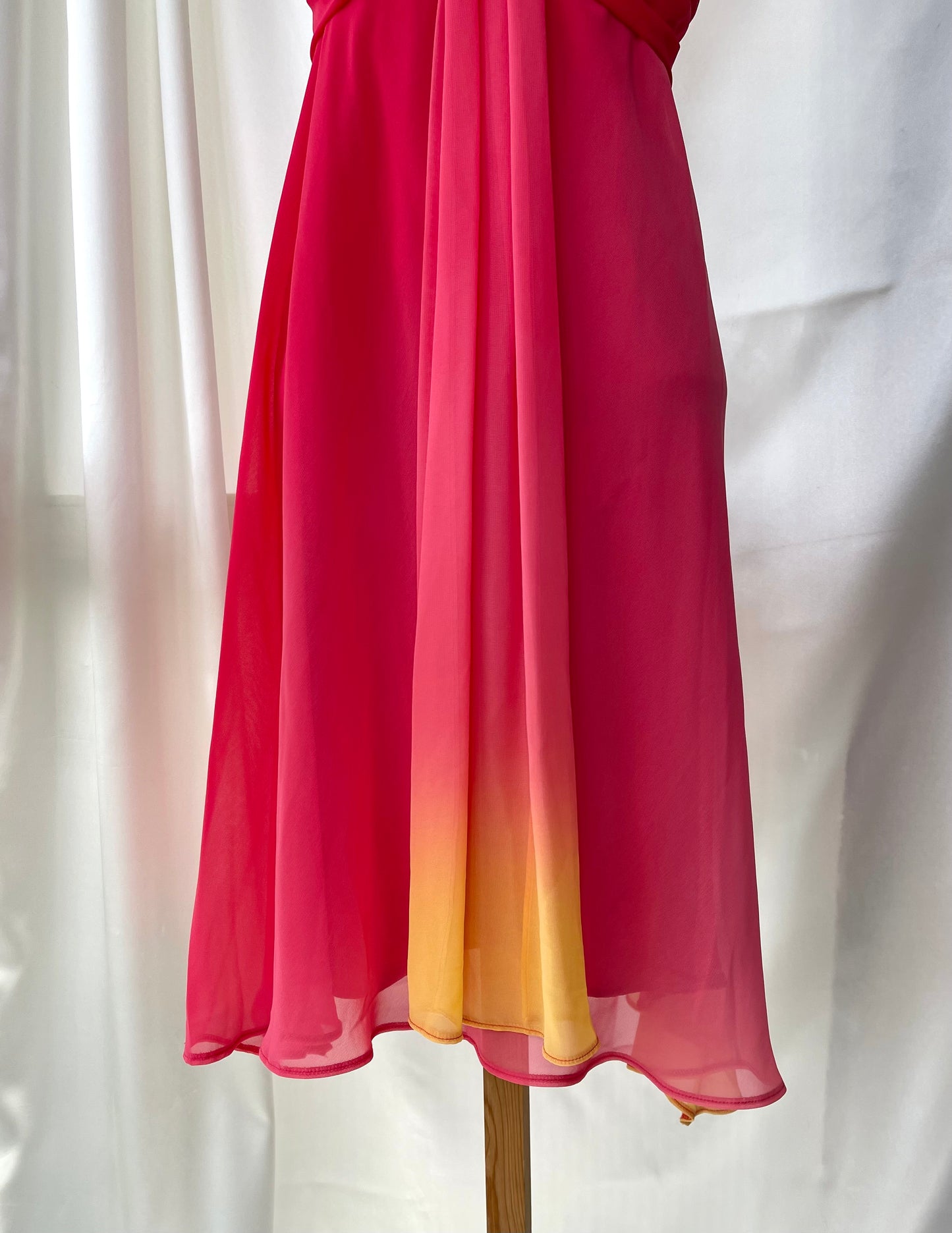 Red Ombre Mini Vintage Dress