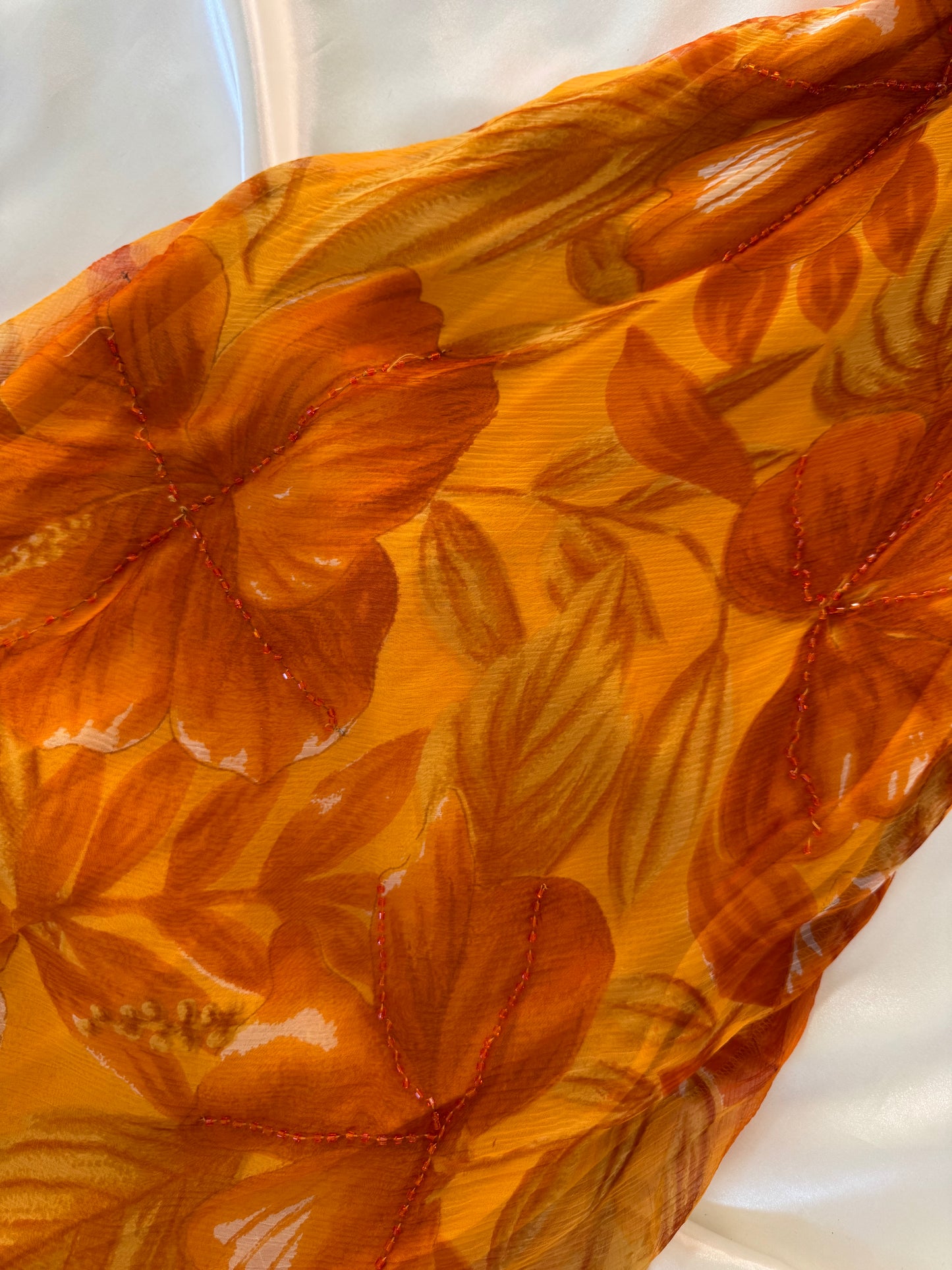 Orange Vintage Tropical Dress