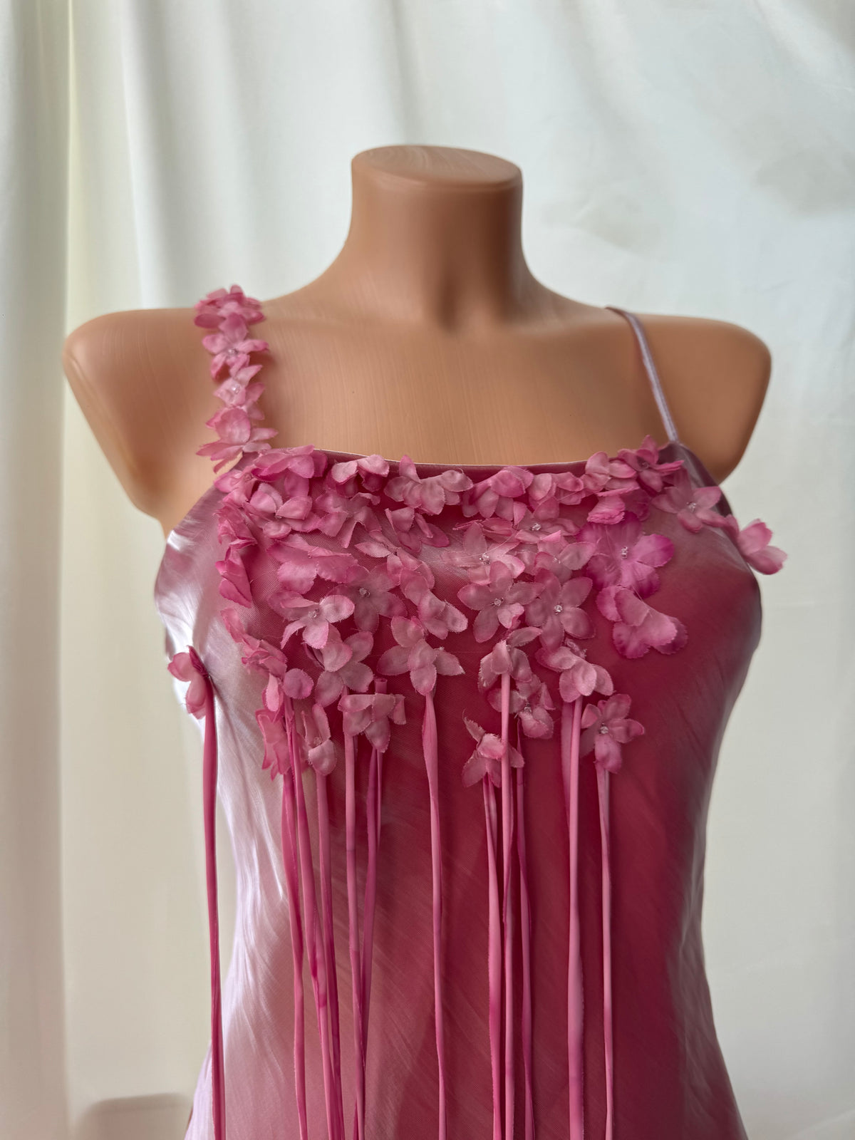 Gorgeous Pink Floral Vintage Dress