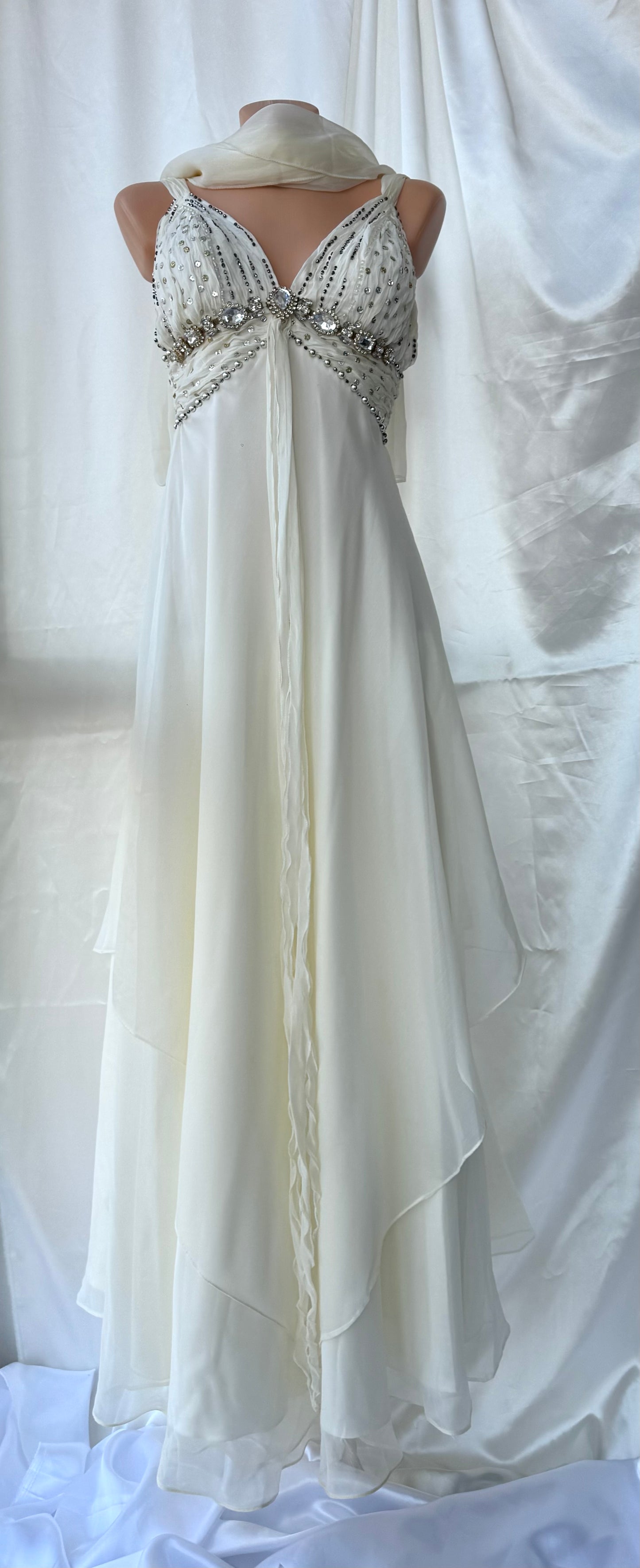 White Sparkly Vintage Dress