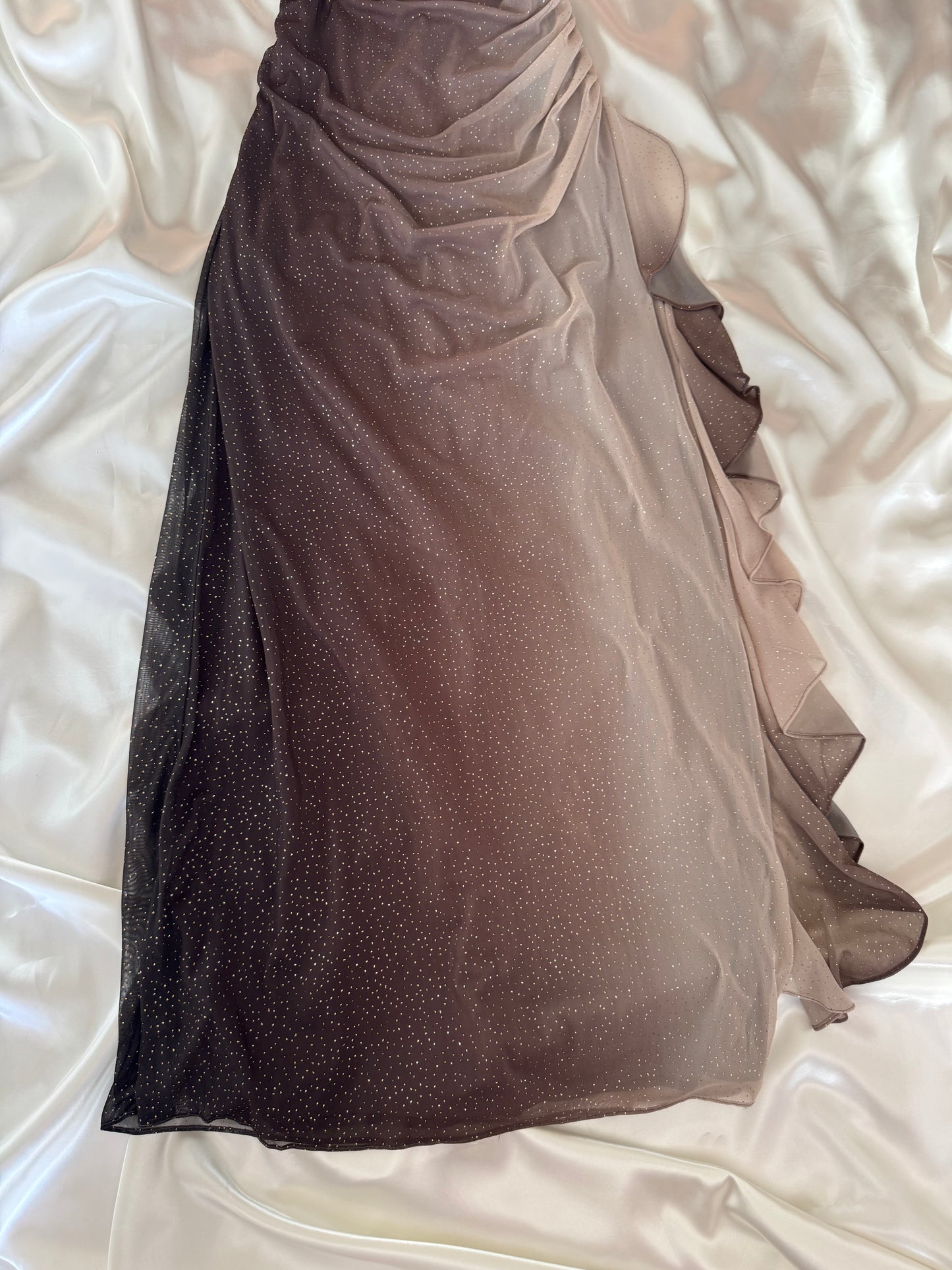Sparkly Brown Ombre Vintage Dress