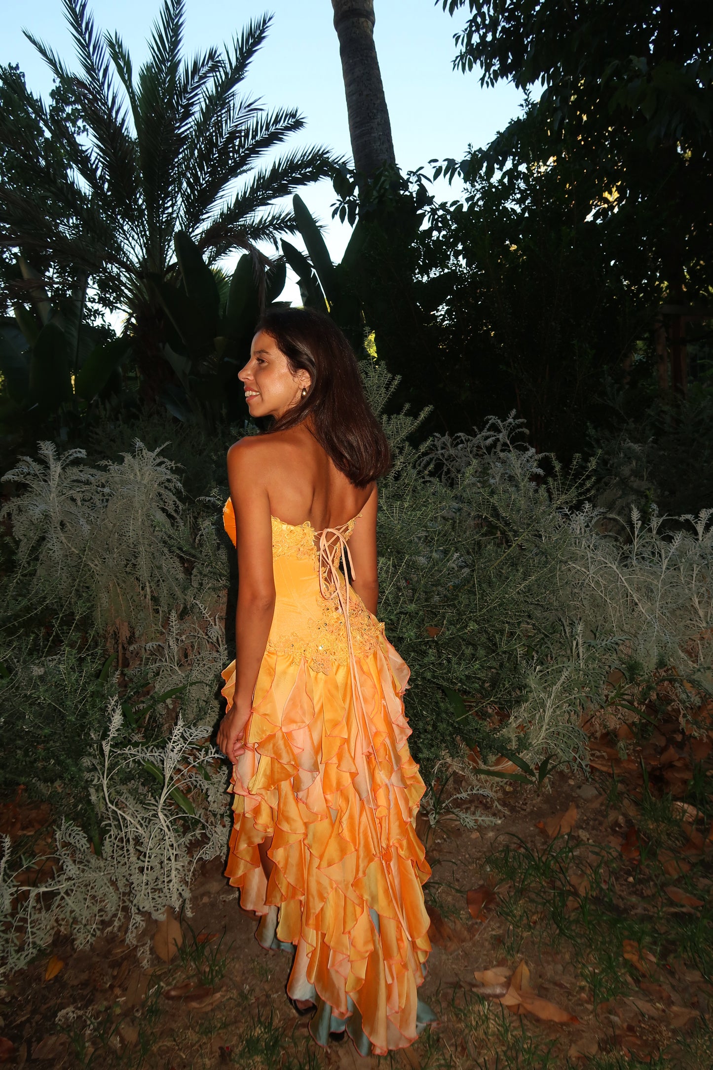 Catwalk Collection London Orange Corset Dress