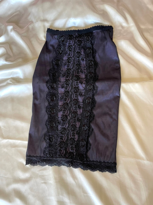 Vintage Lace Midi Pencil Skirt
