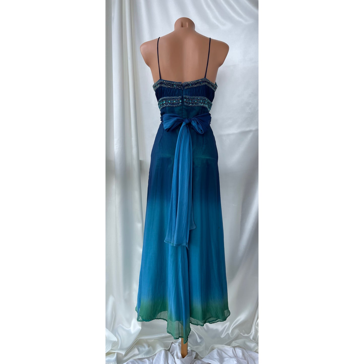 Blue Beaded Princess Jasmin Vintage Dress