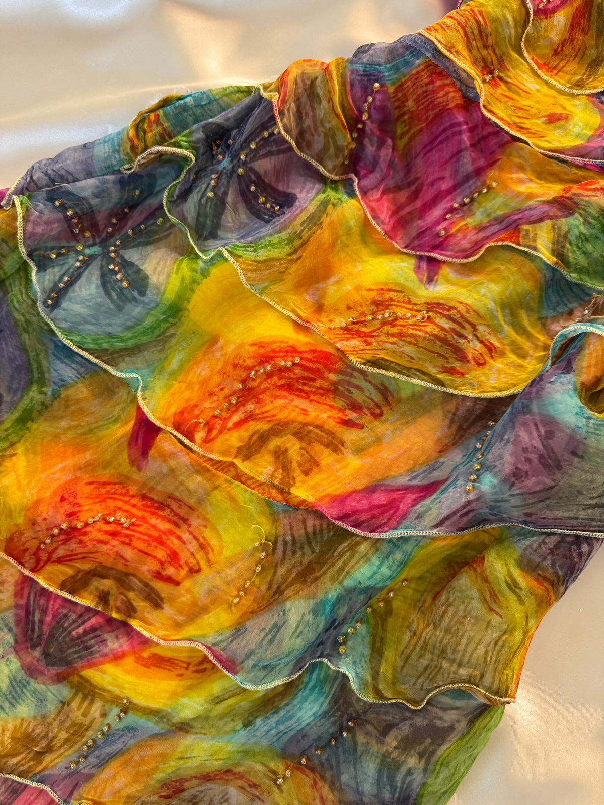 Colorful Floral Mini Rene Derhy Vintage dress