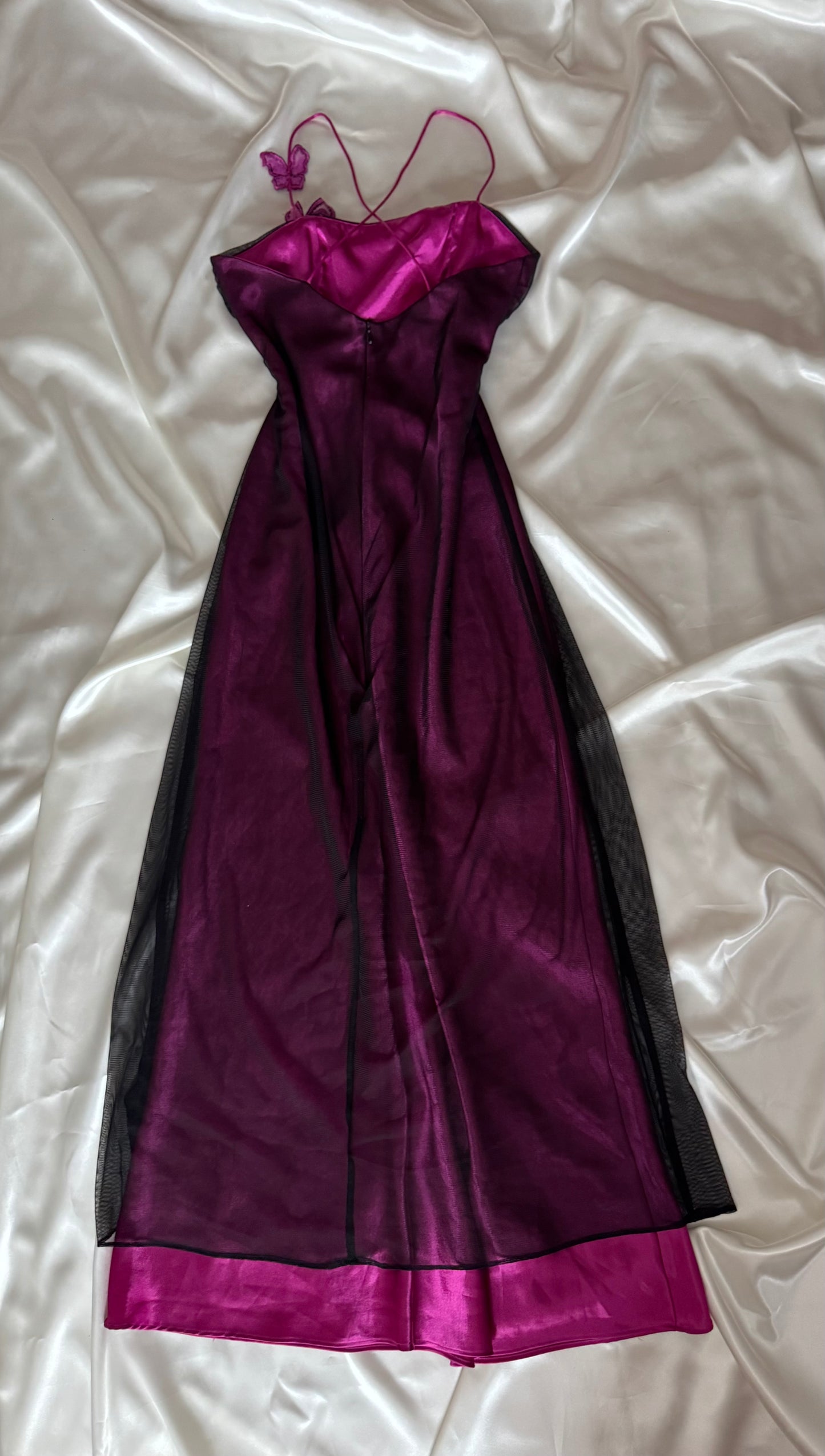 Gorgeous Purple Butterfly Vintage Royal Gown