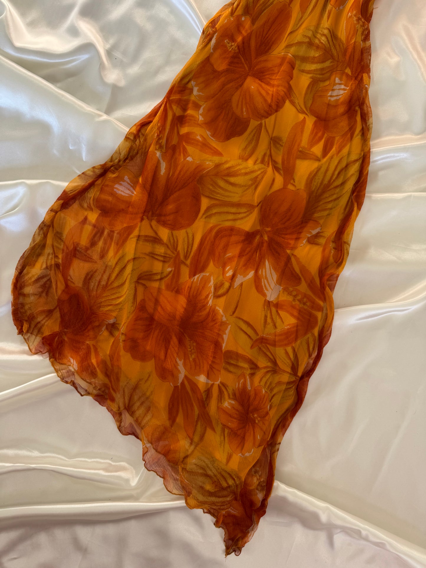 Orange Vintage Tropical Dress