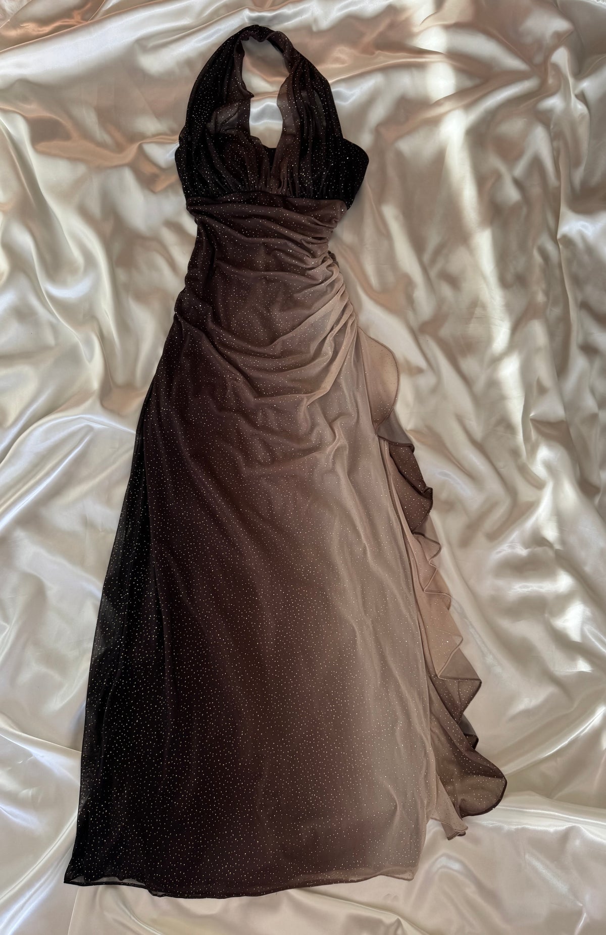 Sparkly Brown Ombre Vintage Dress