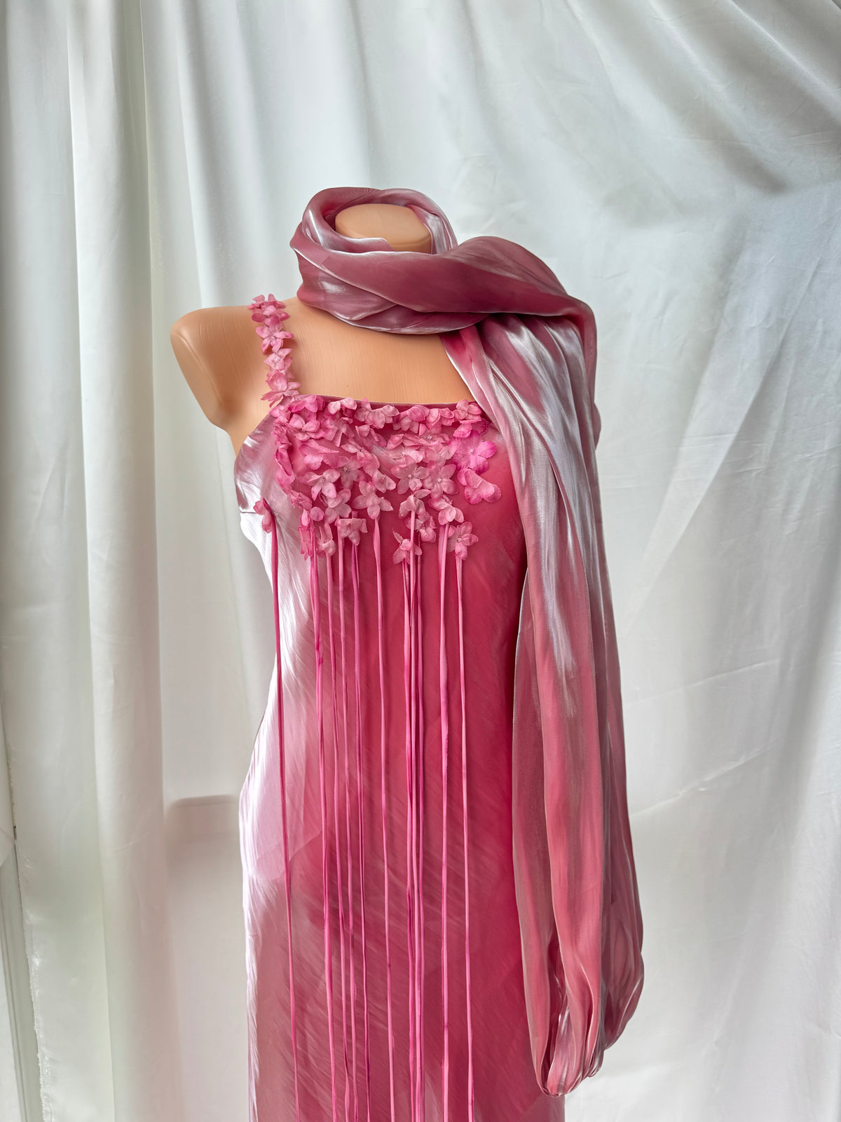 Gorgeous Pink Floral Vintage Dress