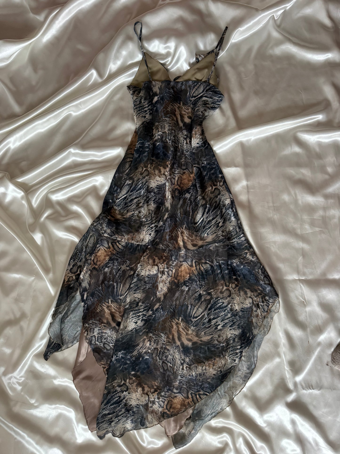 Stunning Snake Pattern Vintage Dress