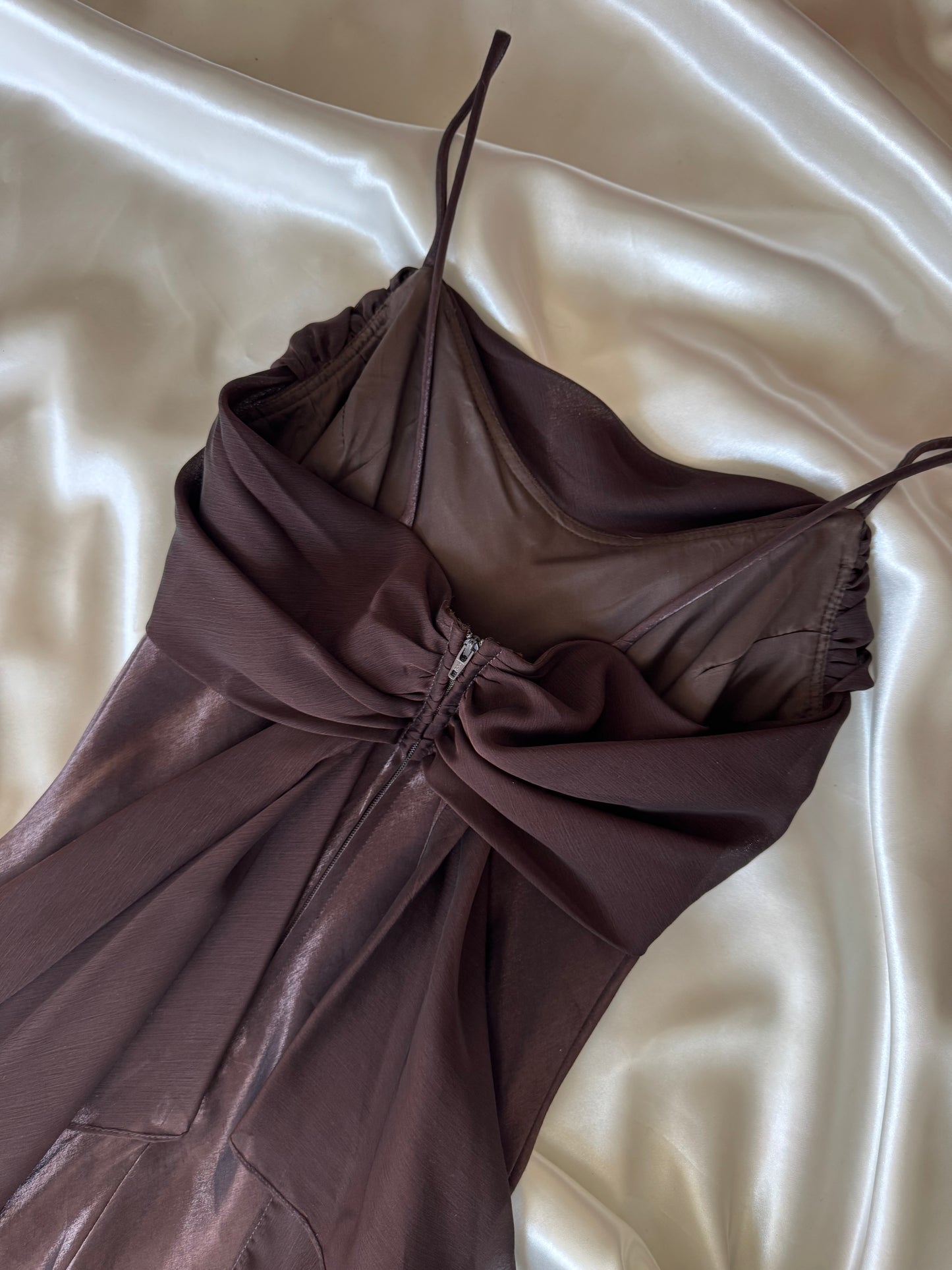 Elegant Brown Vintage Dress