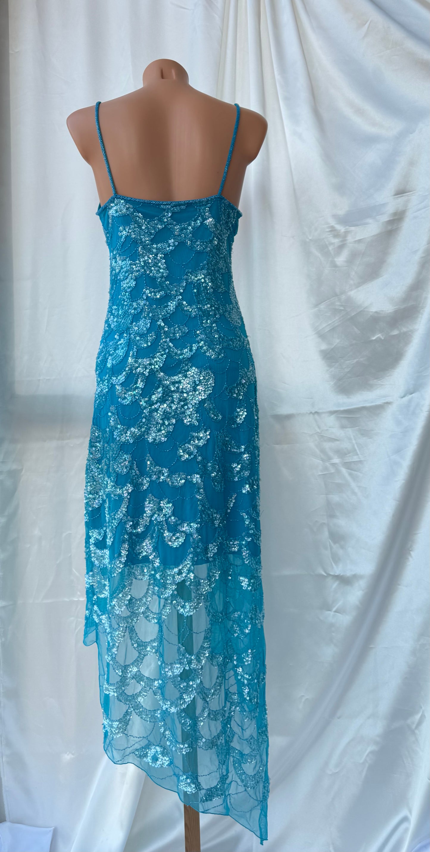 Absolutely Beautiful Sequin Light Blue Vintage Dress