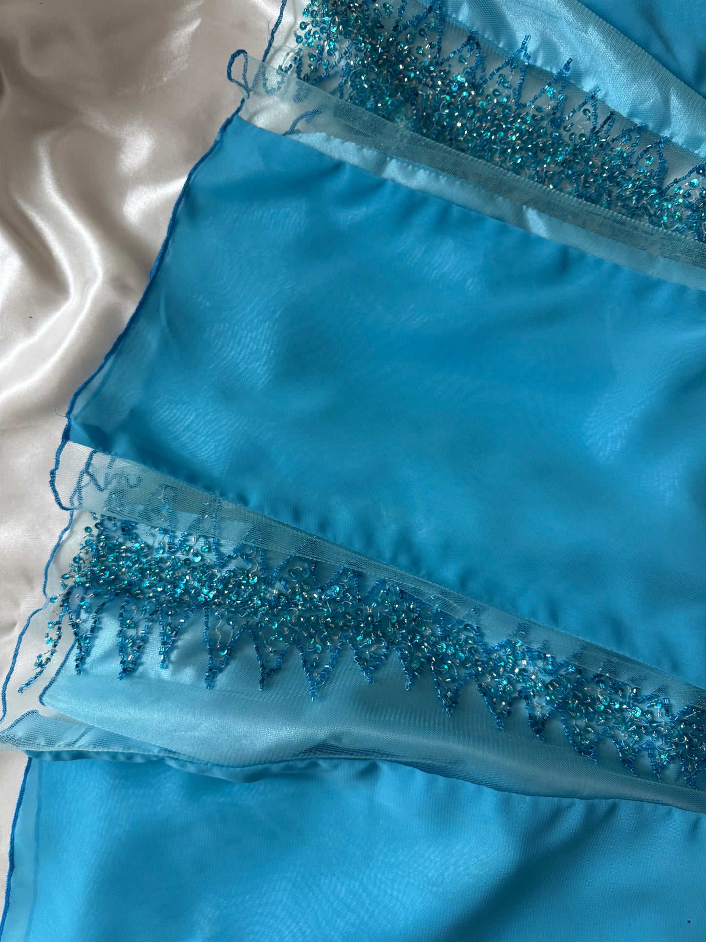 Absolutely Beautiful Light Blue Vintage Beaded Dress