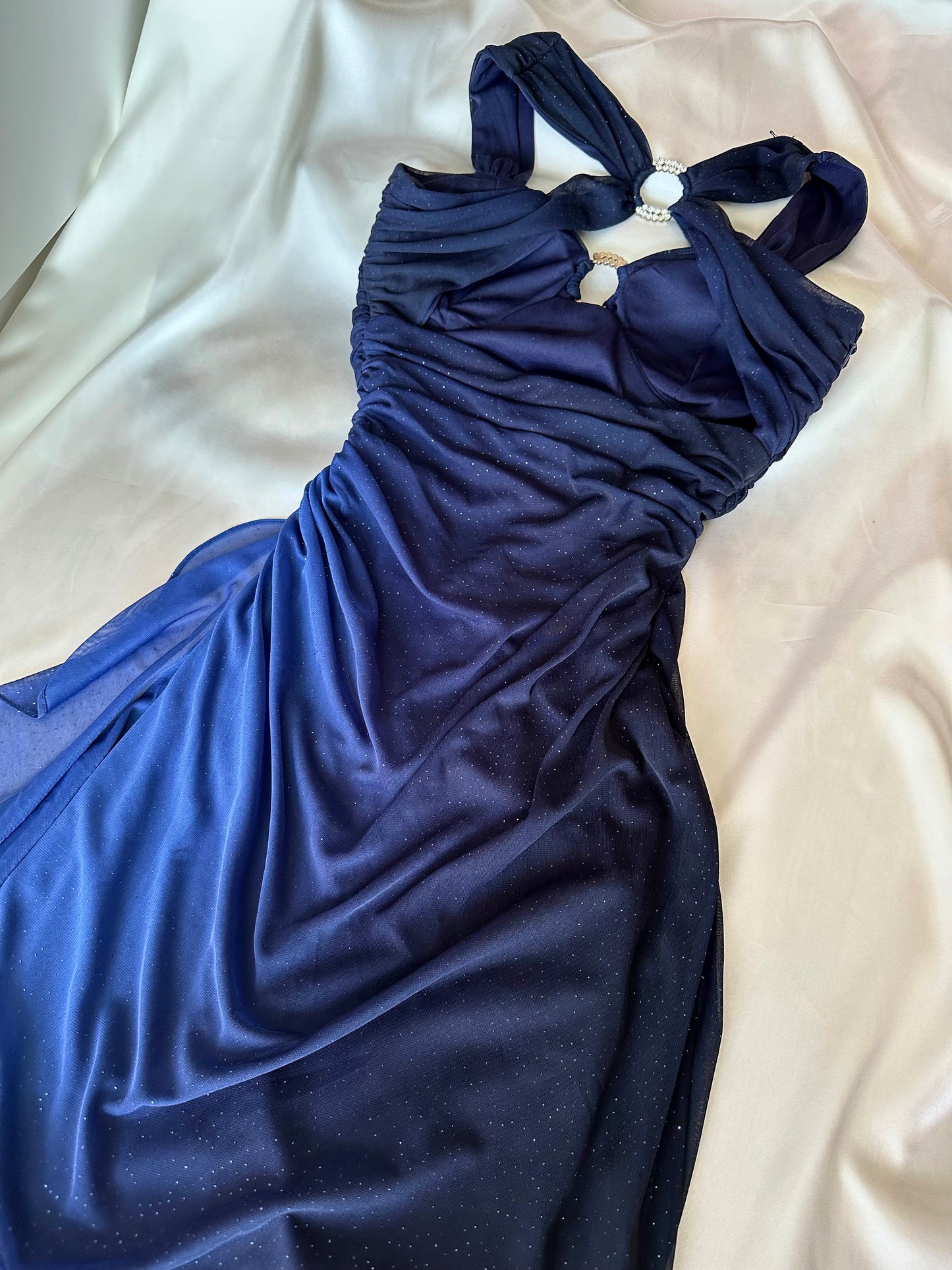 Sparkly Ombre Blue Vintage Dress