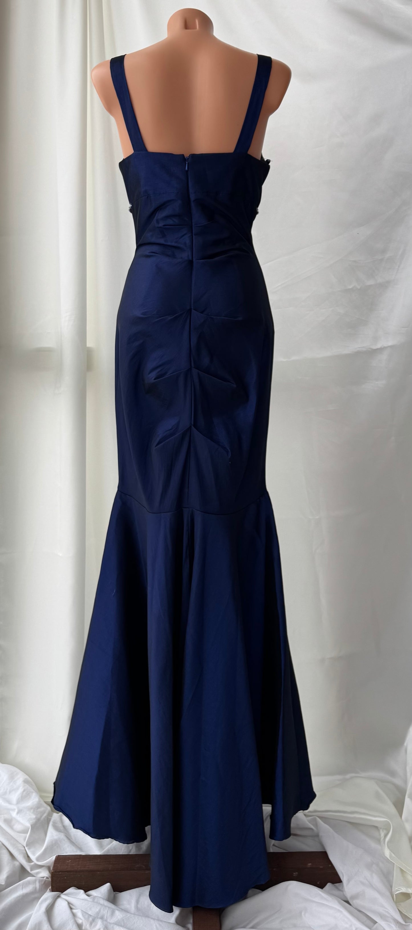 Absolutely Beautiful Mermaid Blue Vintage Ruched Dress