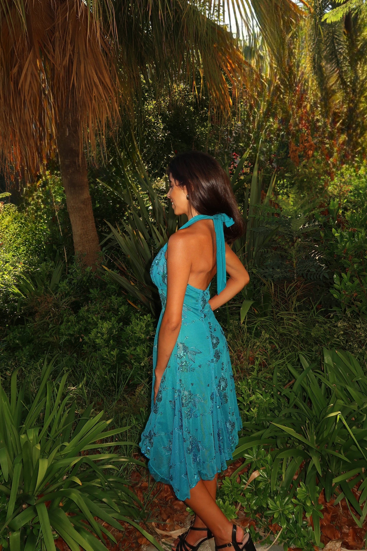 Spectacular Blue Mini Beaded Dress