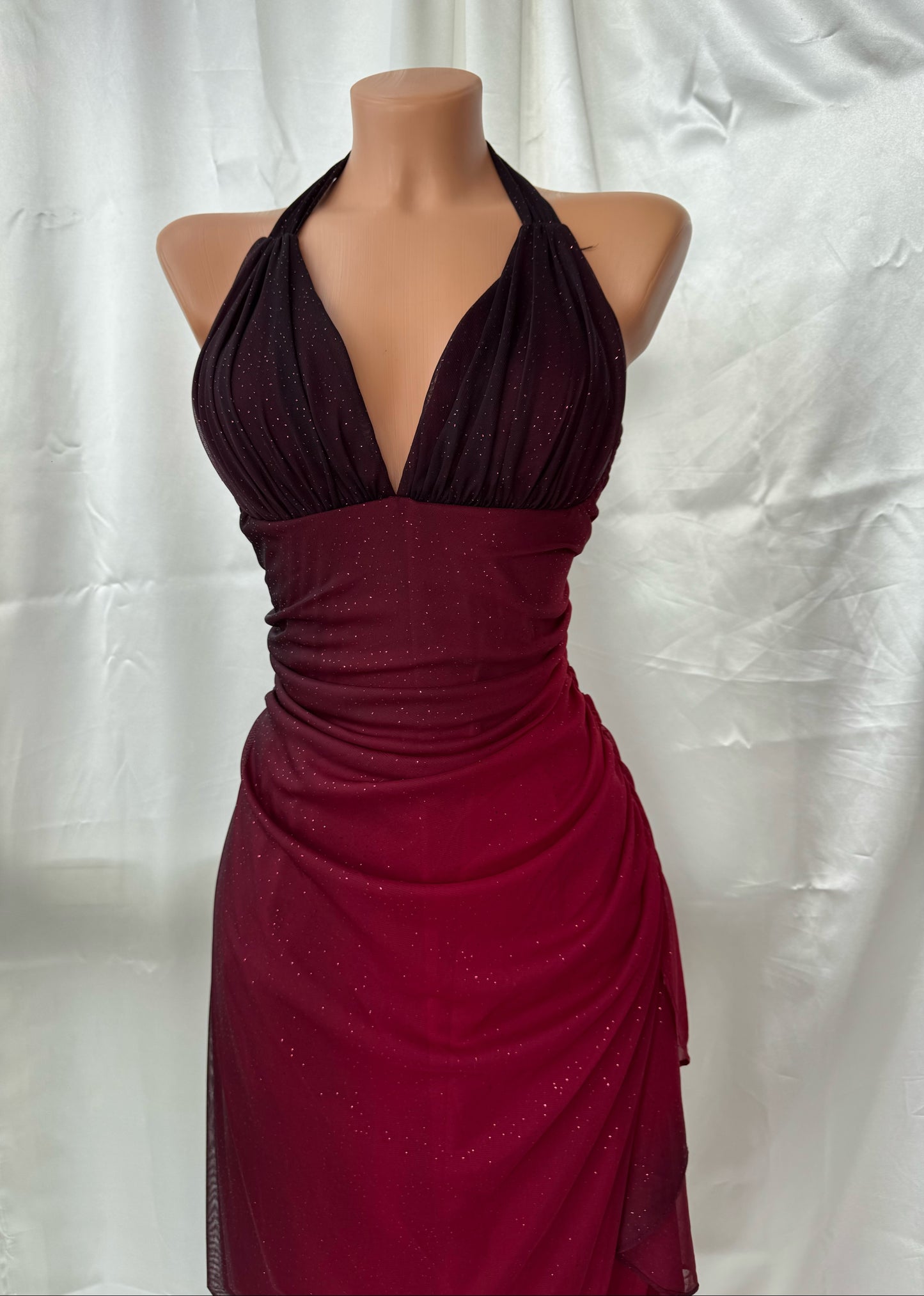 Sparkly Ombre Red Vintage Dress