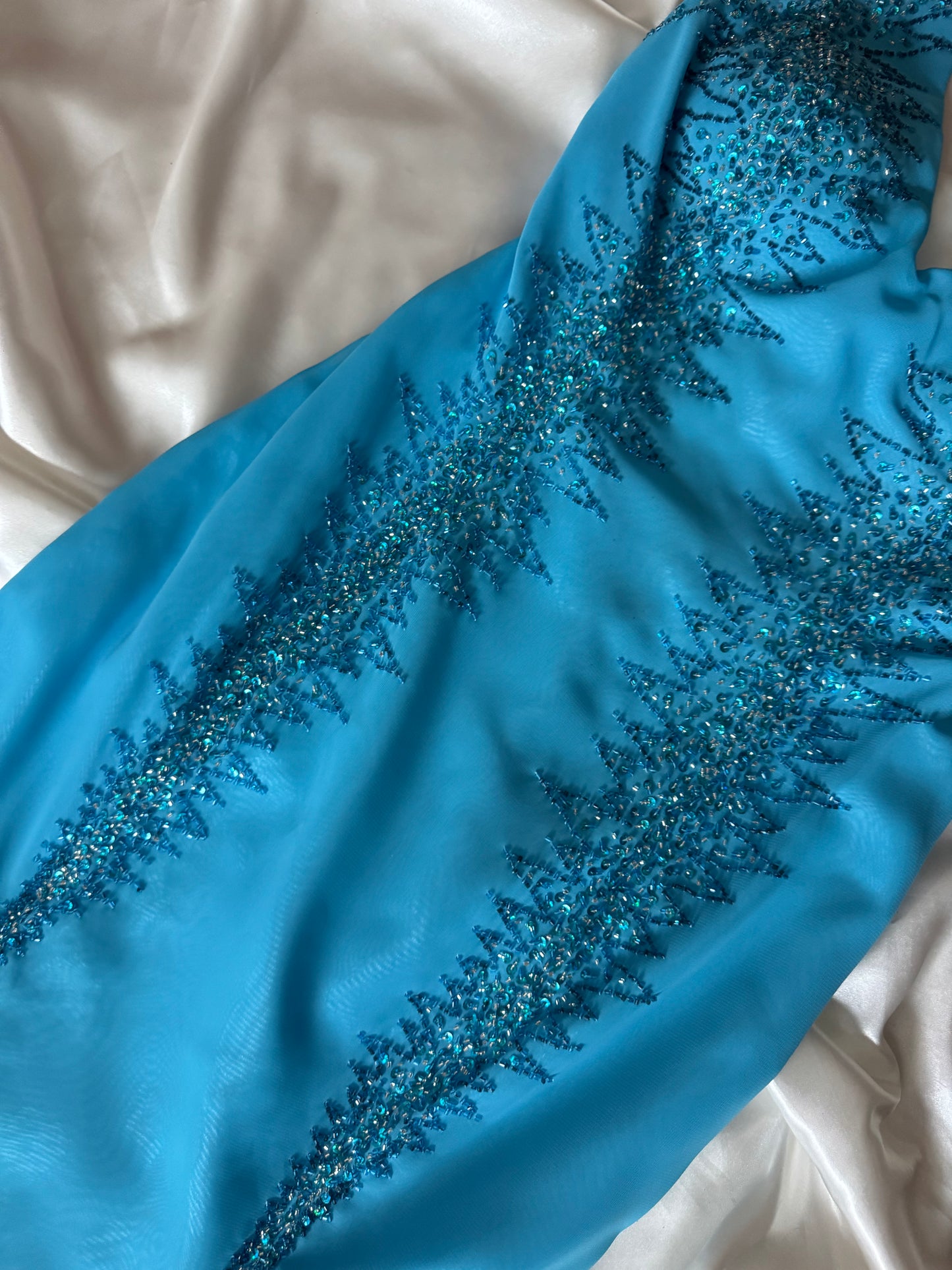 Absolutely Beautiful Light Blue Vintage Beaded Dress