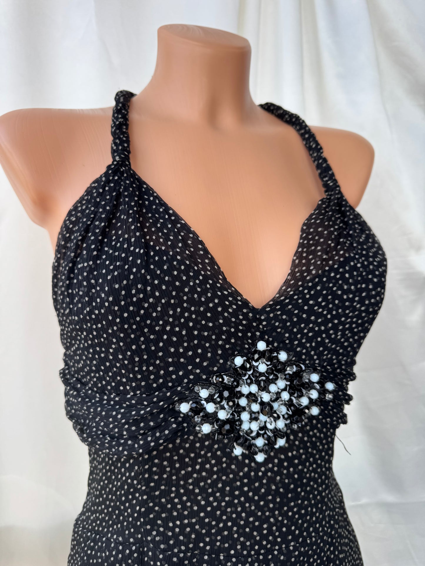 Spectacular Black Polkadot Ruffle Dress