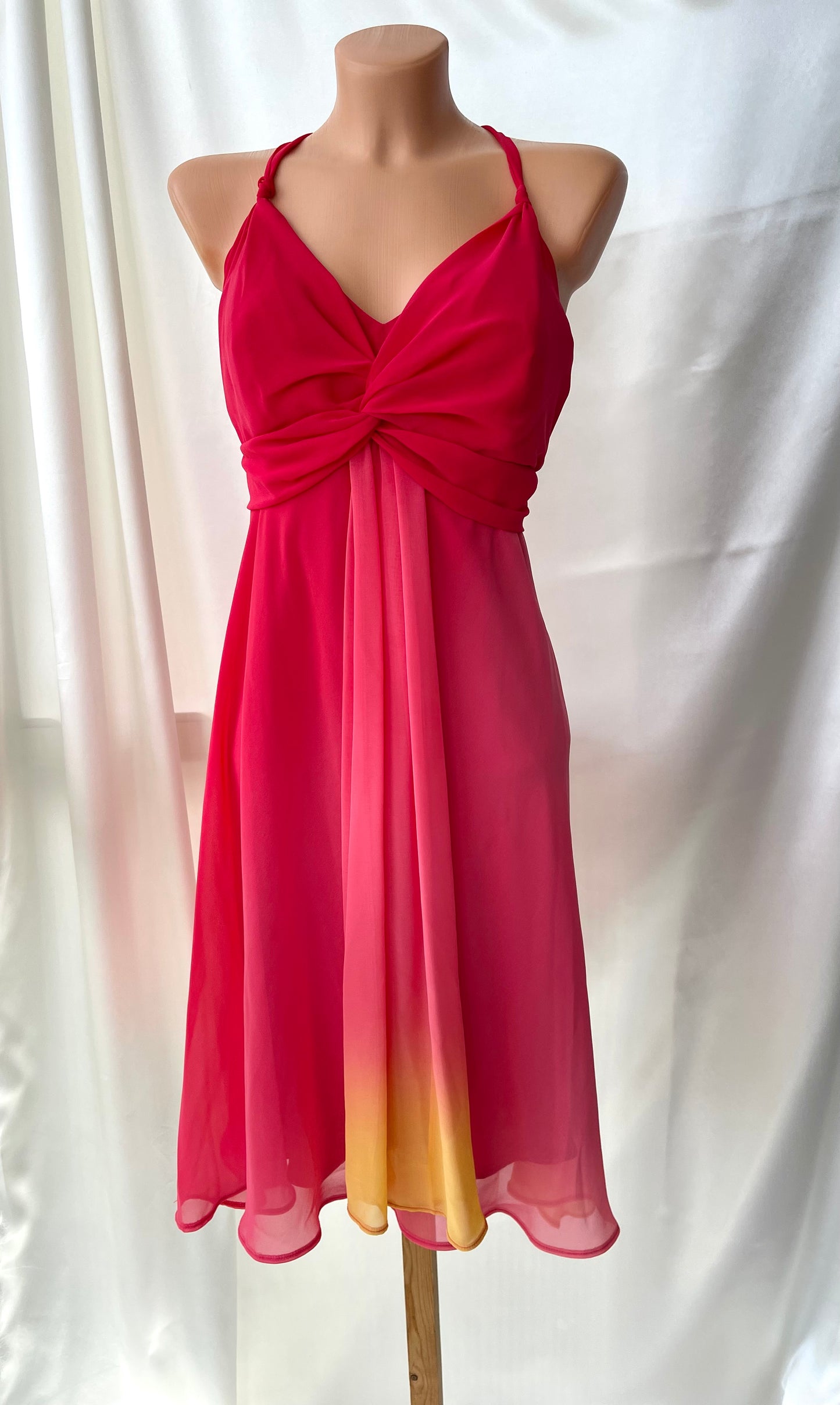 Red Ombre Mini Vintage Dress