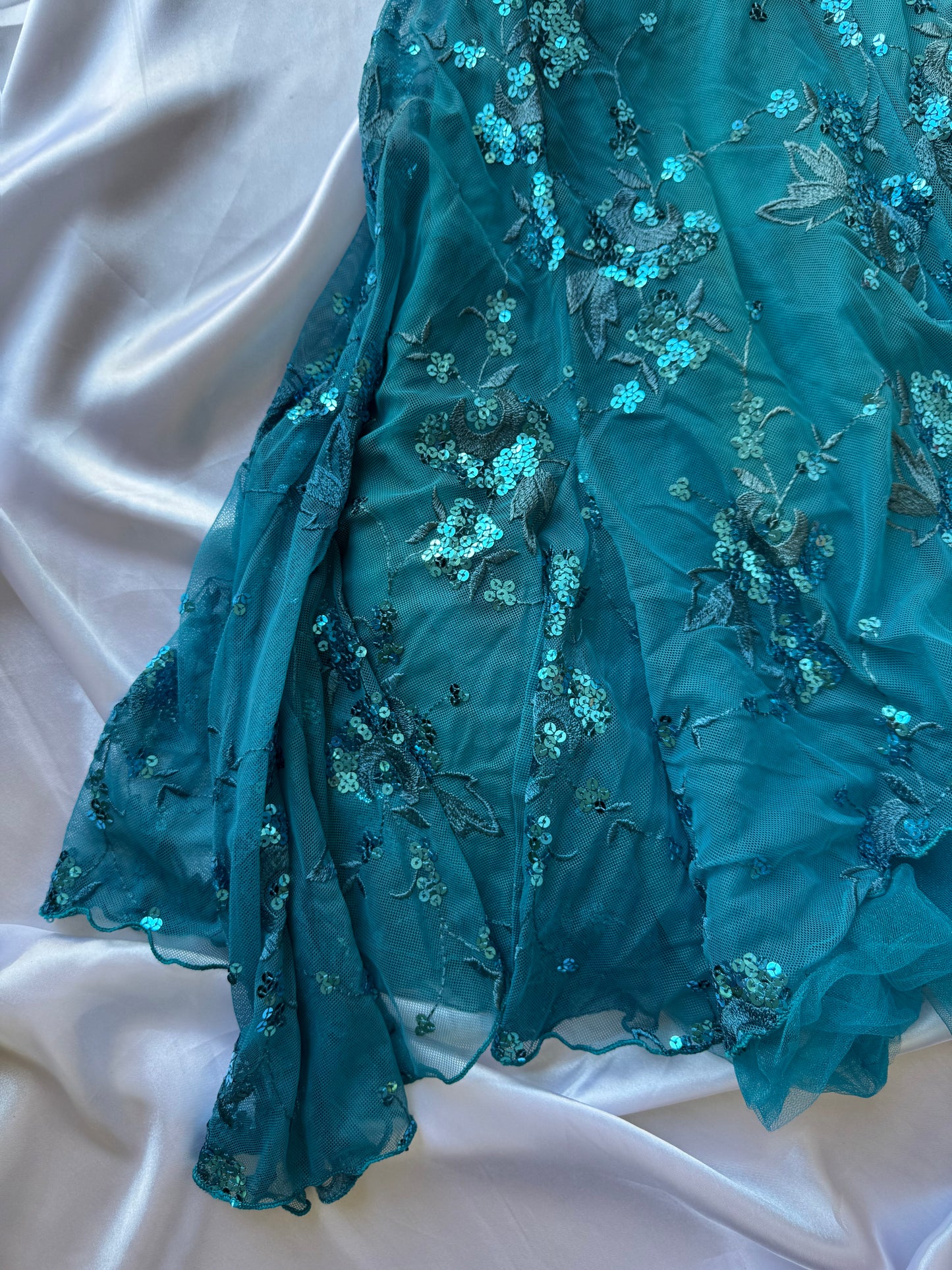 Spectacular Blue Mini Beaded Dress