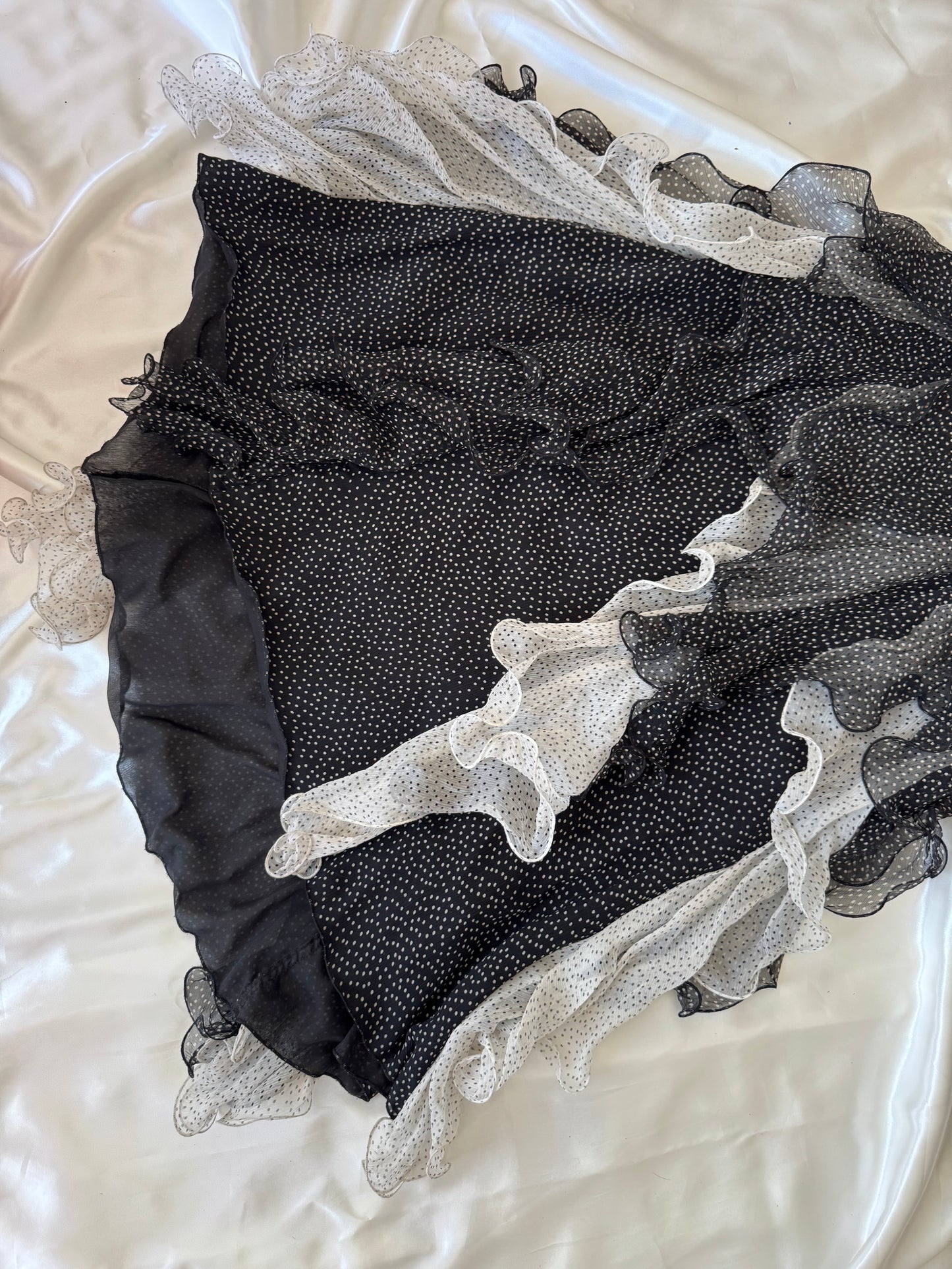 Spectacular Black Polkadot Ruffle Dress