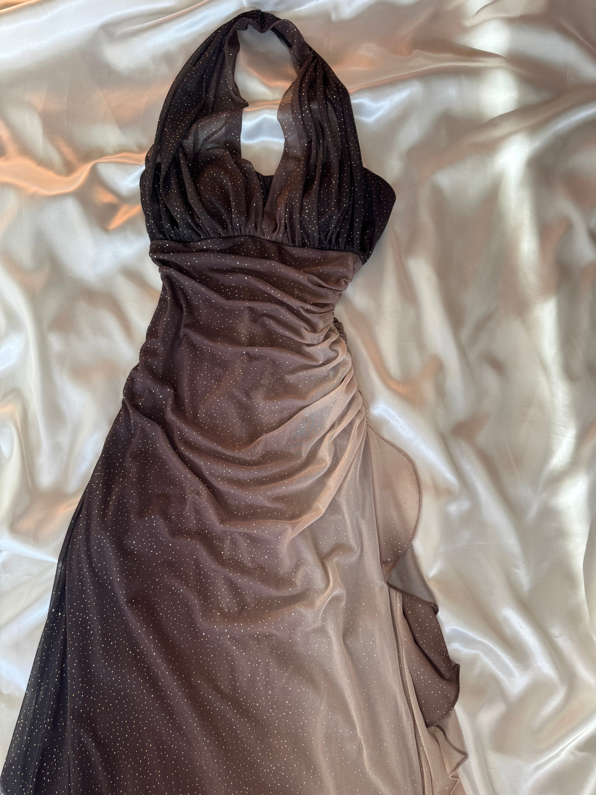 Sparkly Brown Ombre Vintage Dress