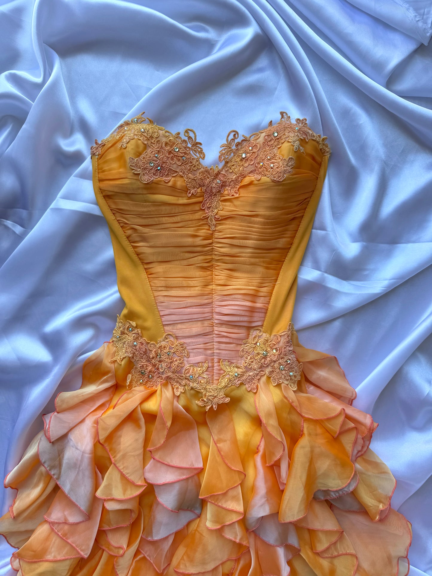 Catwalk Collection London Orange Corset Dress