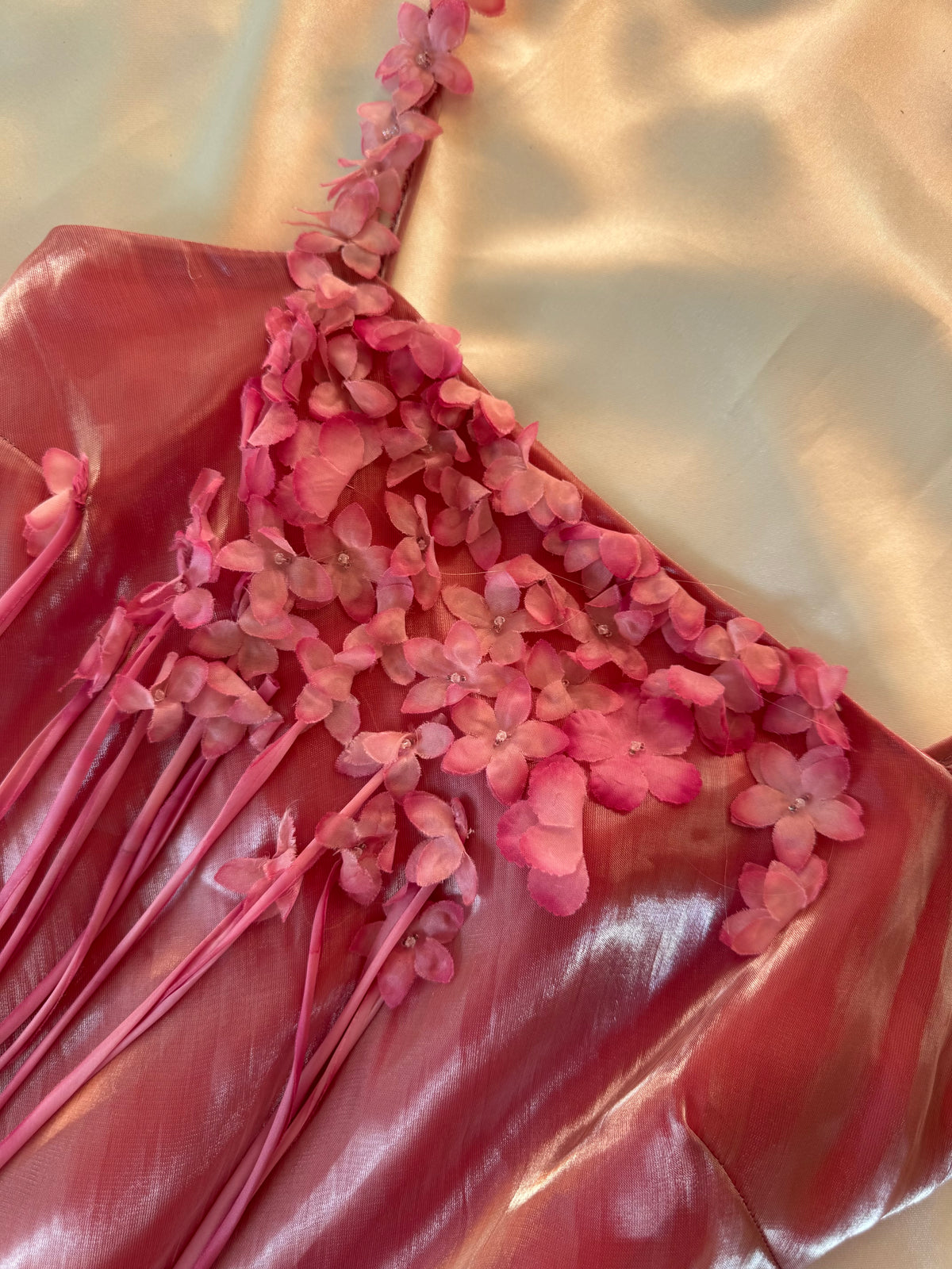 Gorgeous Pink Floral Vintage Dress