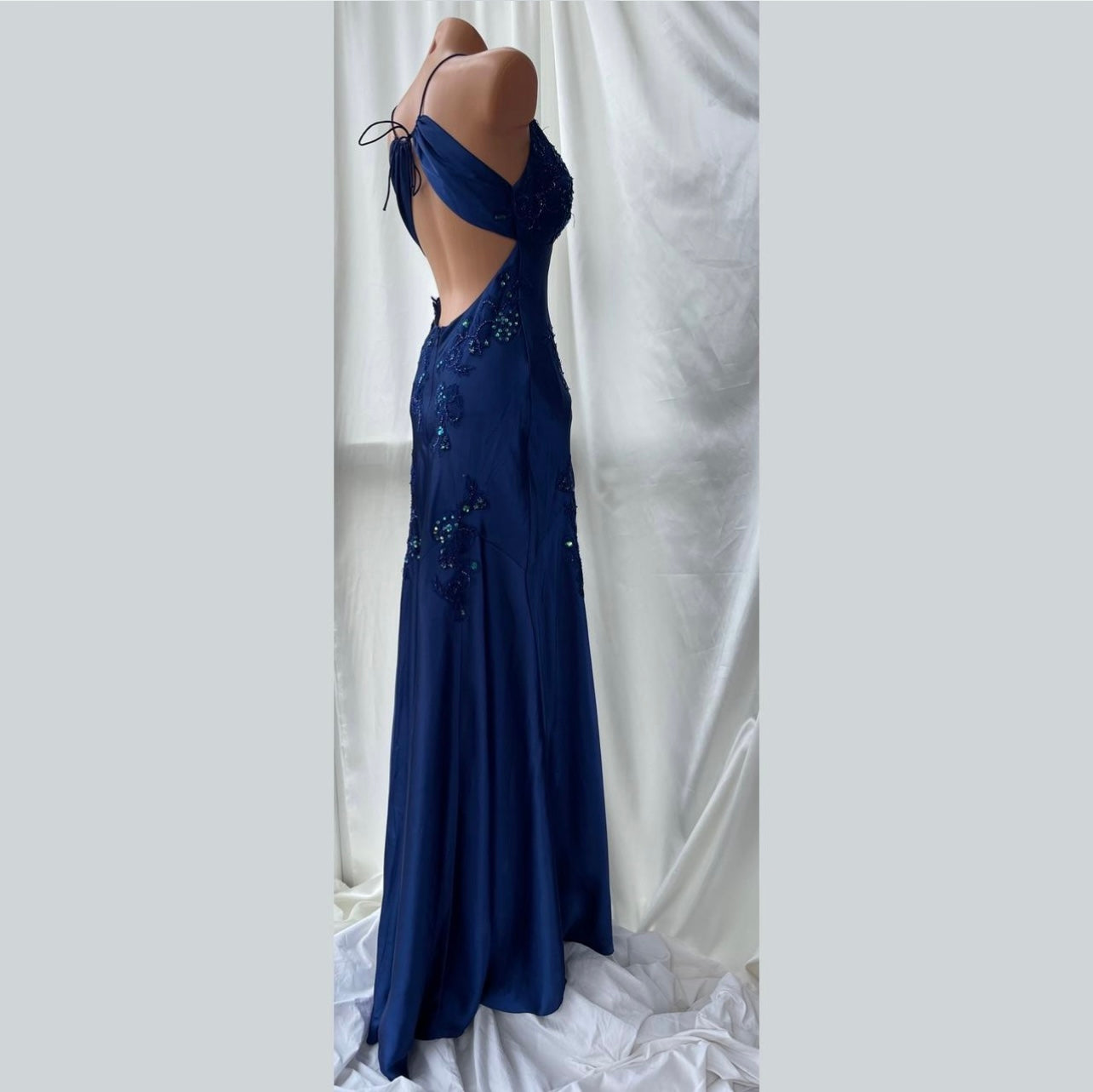 Spectacular Blue Maxi Vintage Dress