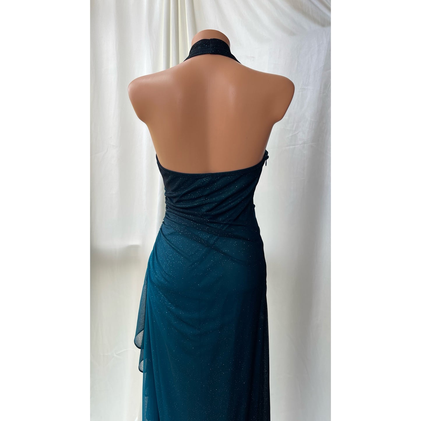 Sparkly Ombre Turquoise Vintage Dress