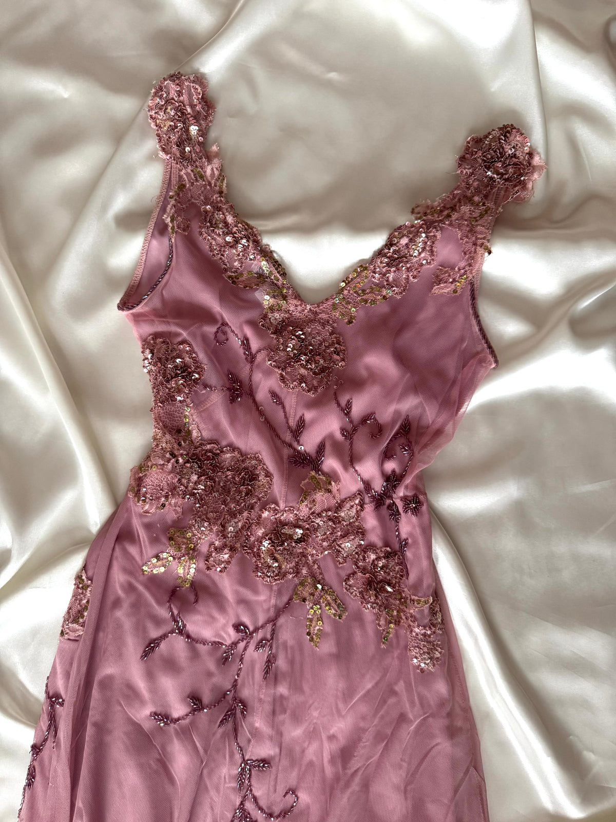 Gorgeous Pink Floral Vintage Dress