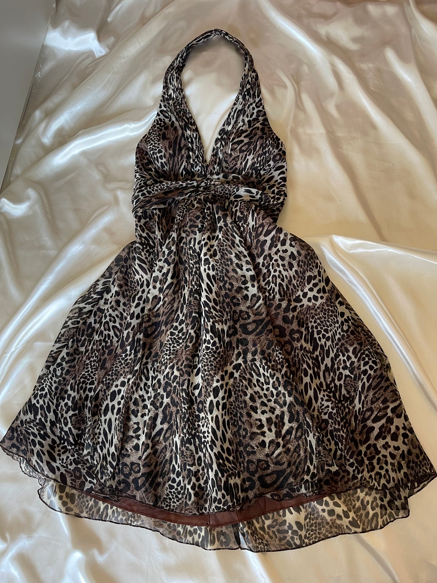 Leopard Panther Print Mini Dress