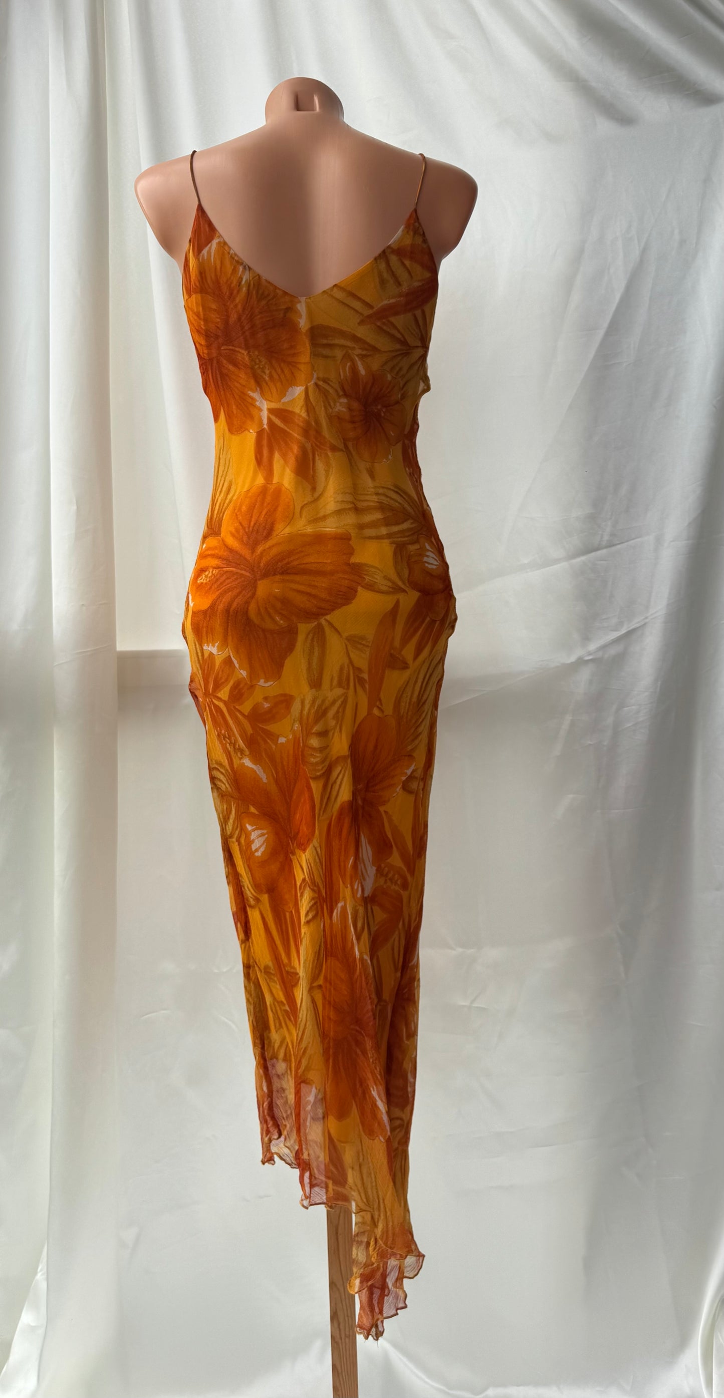 Orange Vintage Tropical Dress