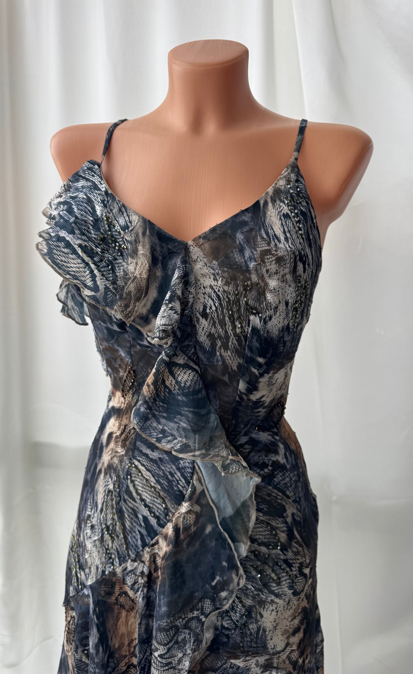 Stunning Snake Pattern Vintage Dress