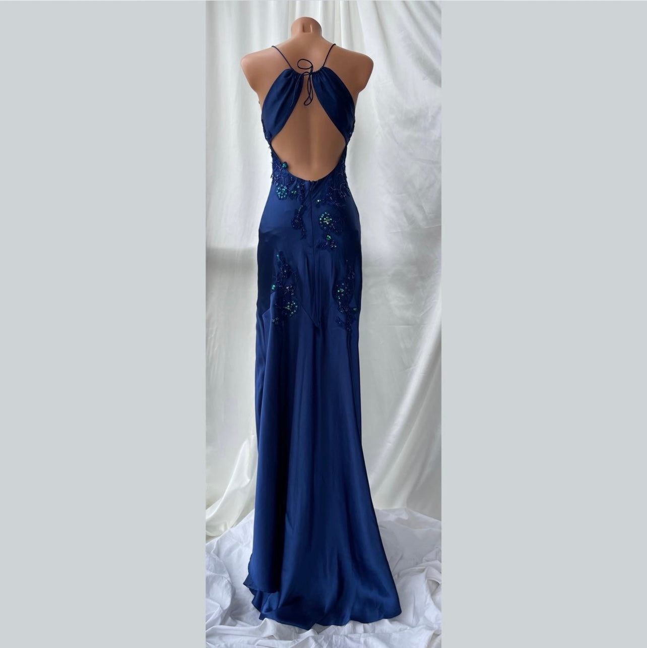 Spectacular Blue Maxi Vintage Dress