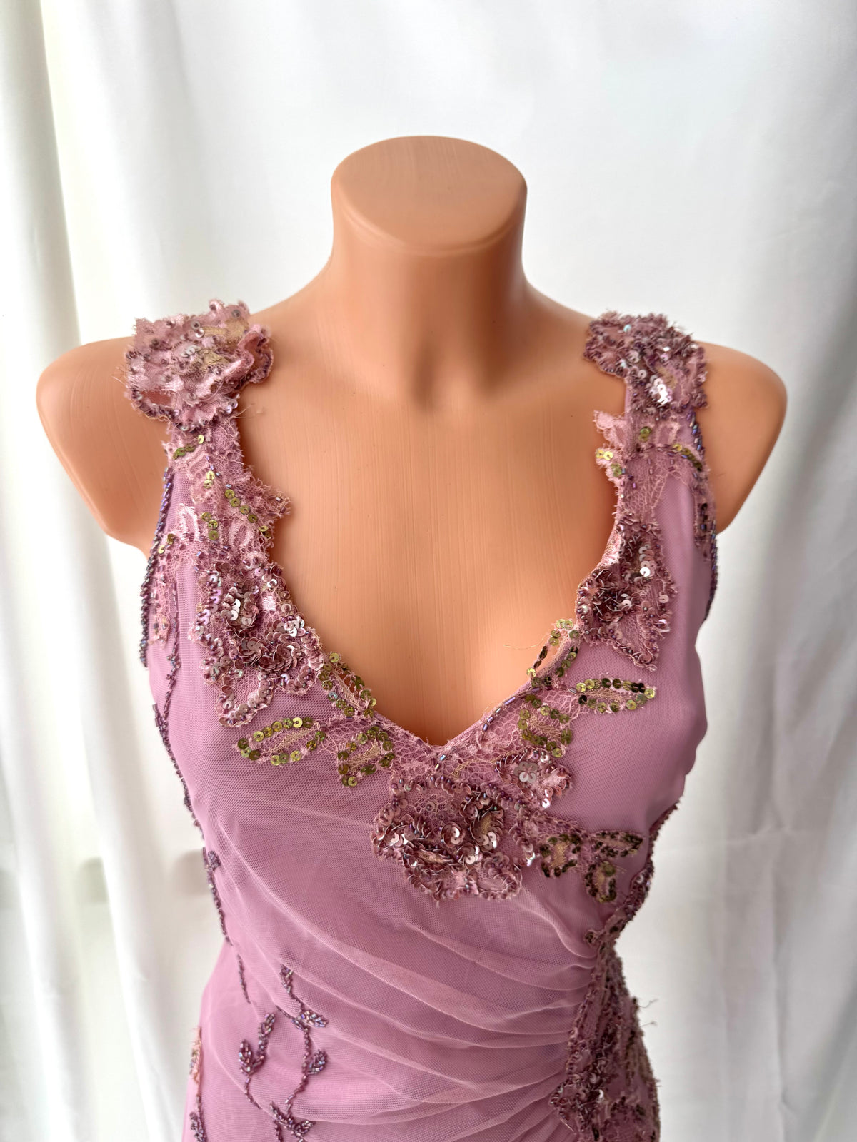 Gorgeous Pink Floral Vintage Dress