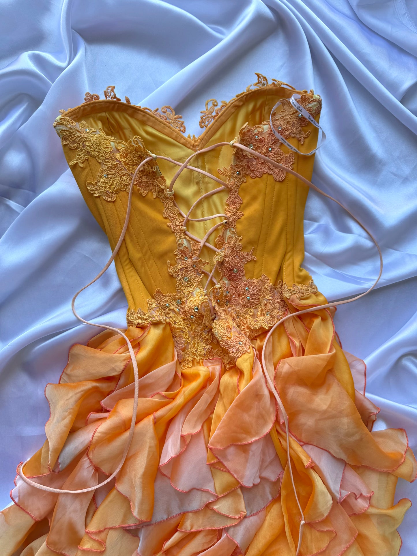 Catwalk Collection London Orange Corset Dress