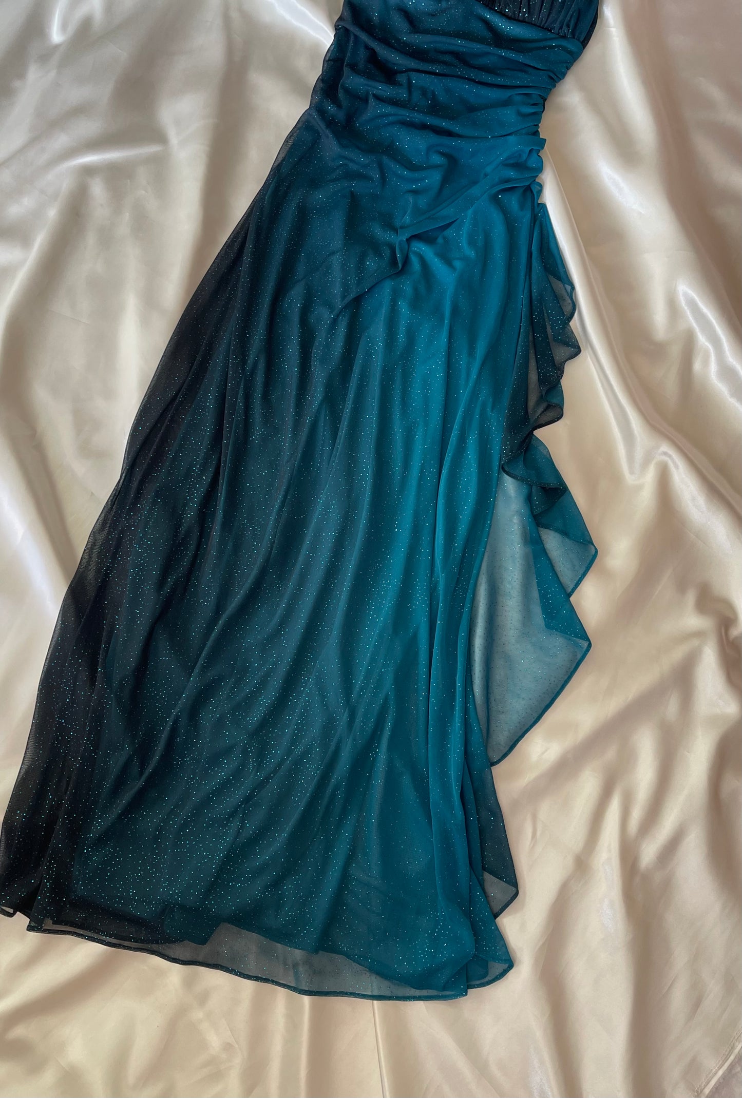 Sparkly Ombre Turquoise Vintage Dress