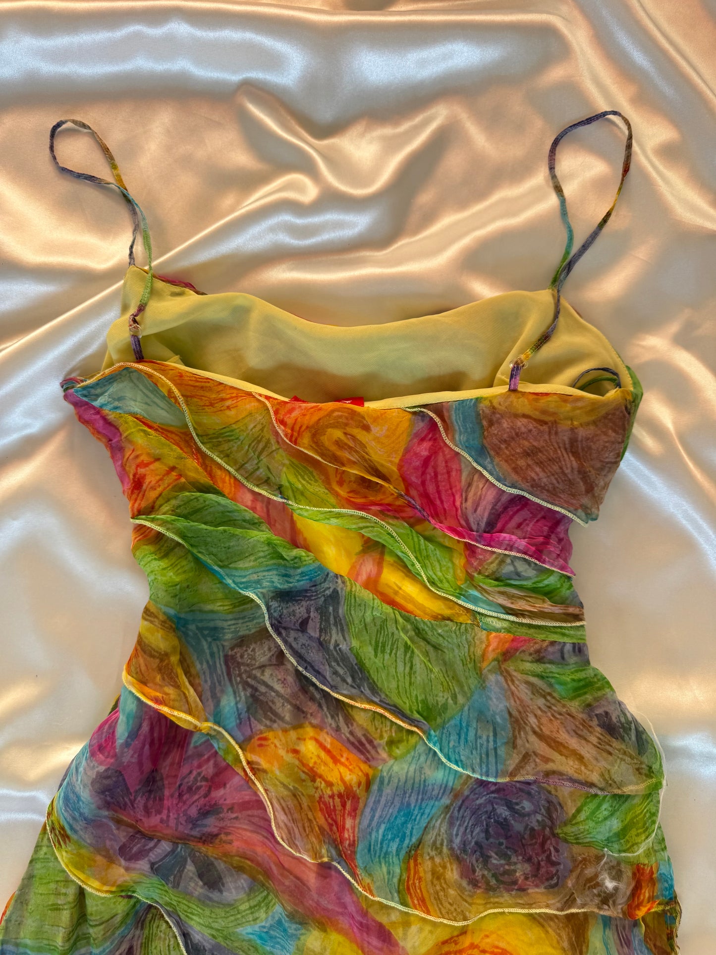 Colorful Floral Mini Rene Derhy Vintage dress
