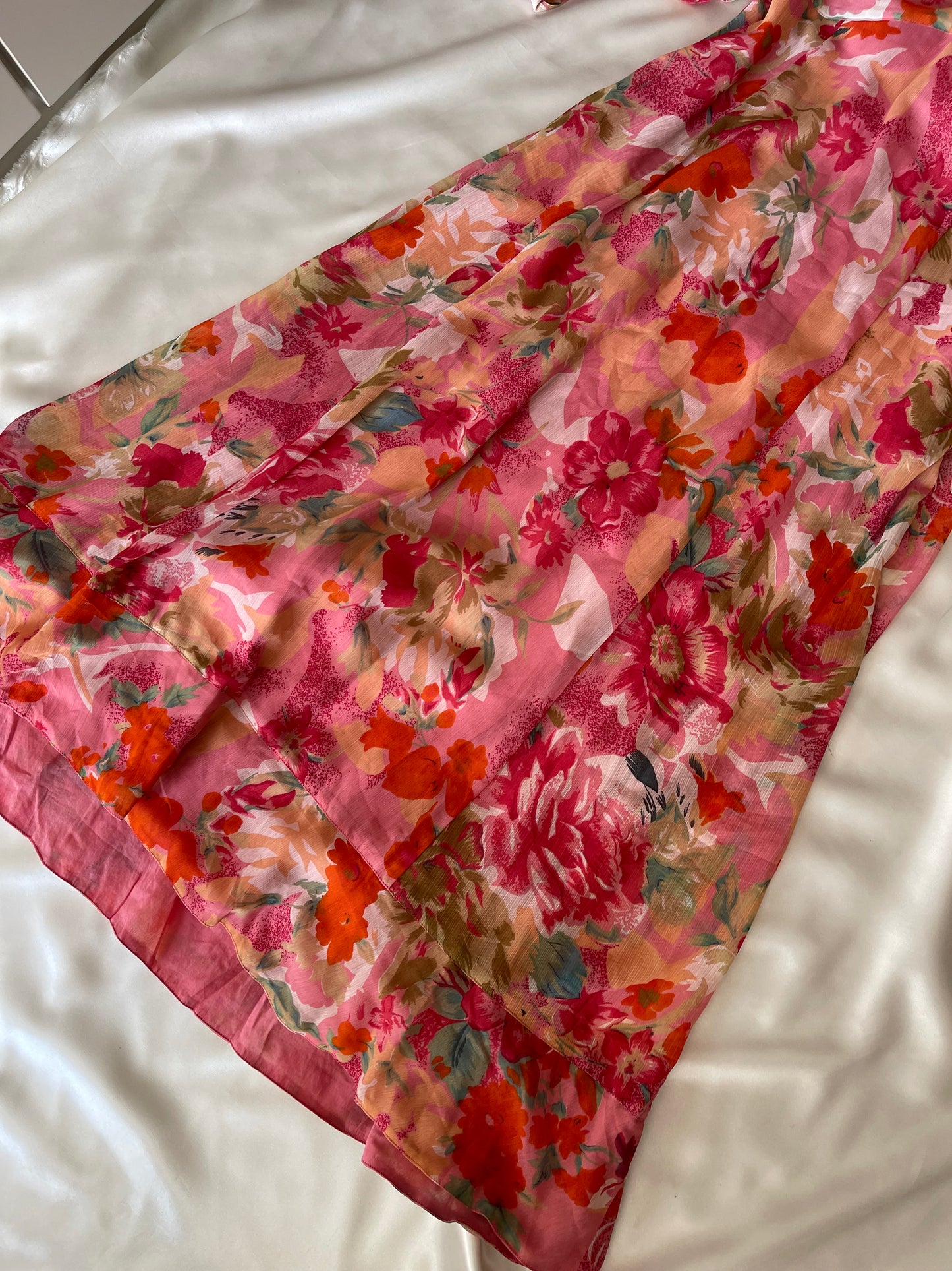 Stunning Vintage Pink Flower Dress