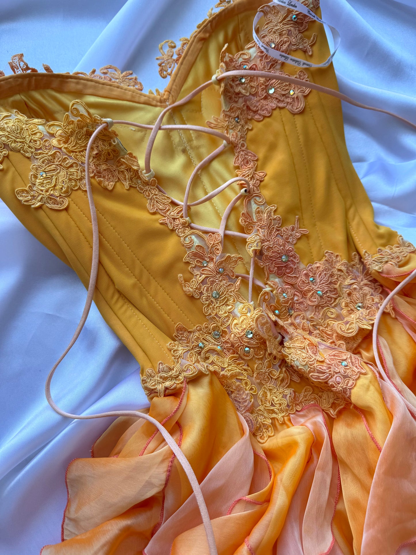 Catwalk Collection London Orange Corset Dress